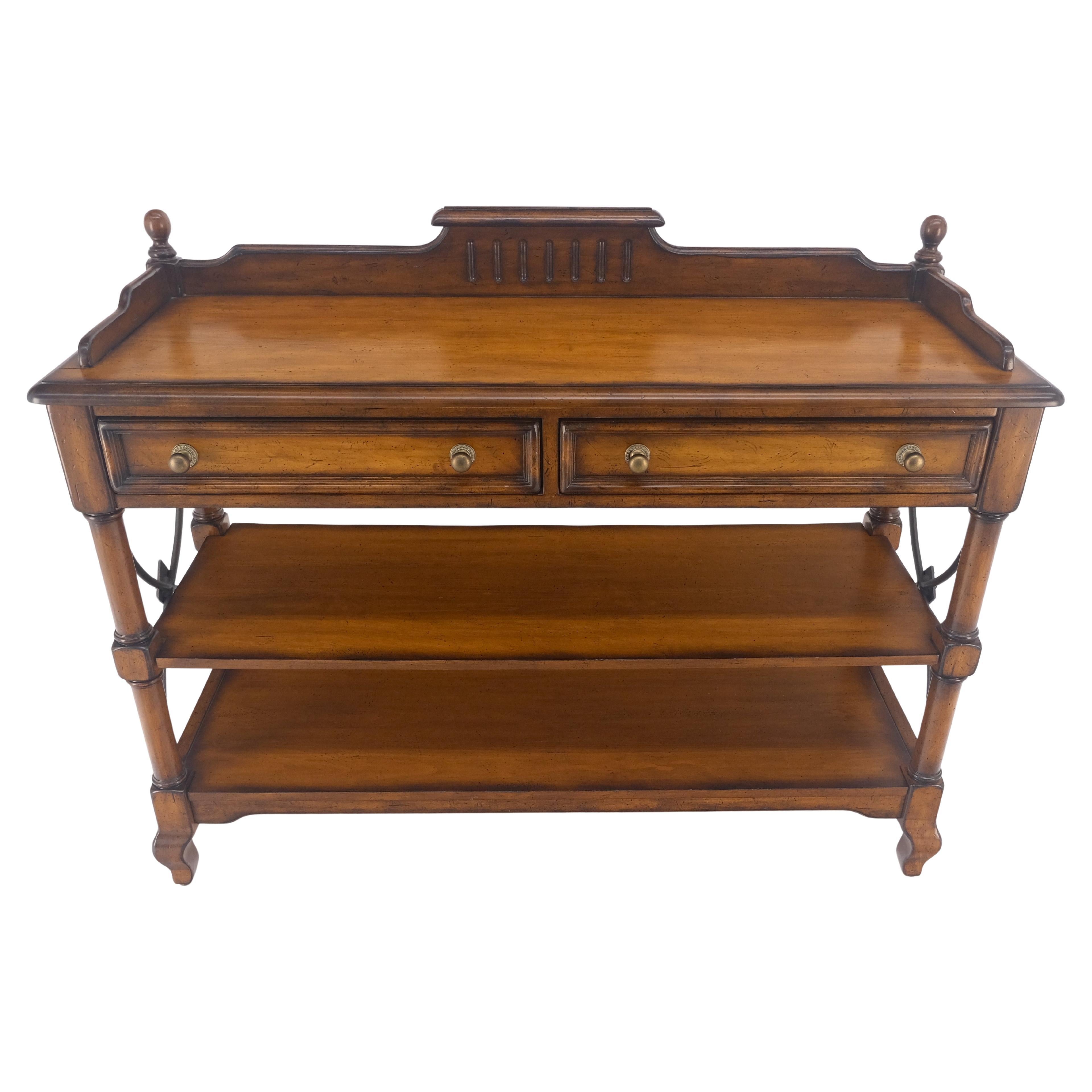 Laccato Liz Coloni spagnola 2 cassetti 3 livelli credenza in legno di frutta server MINT in vendita