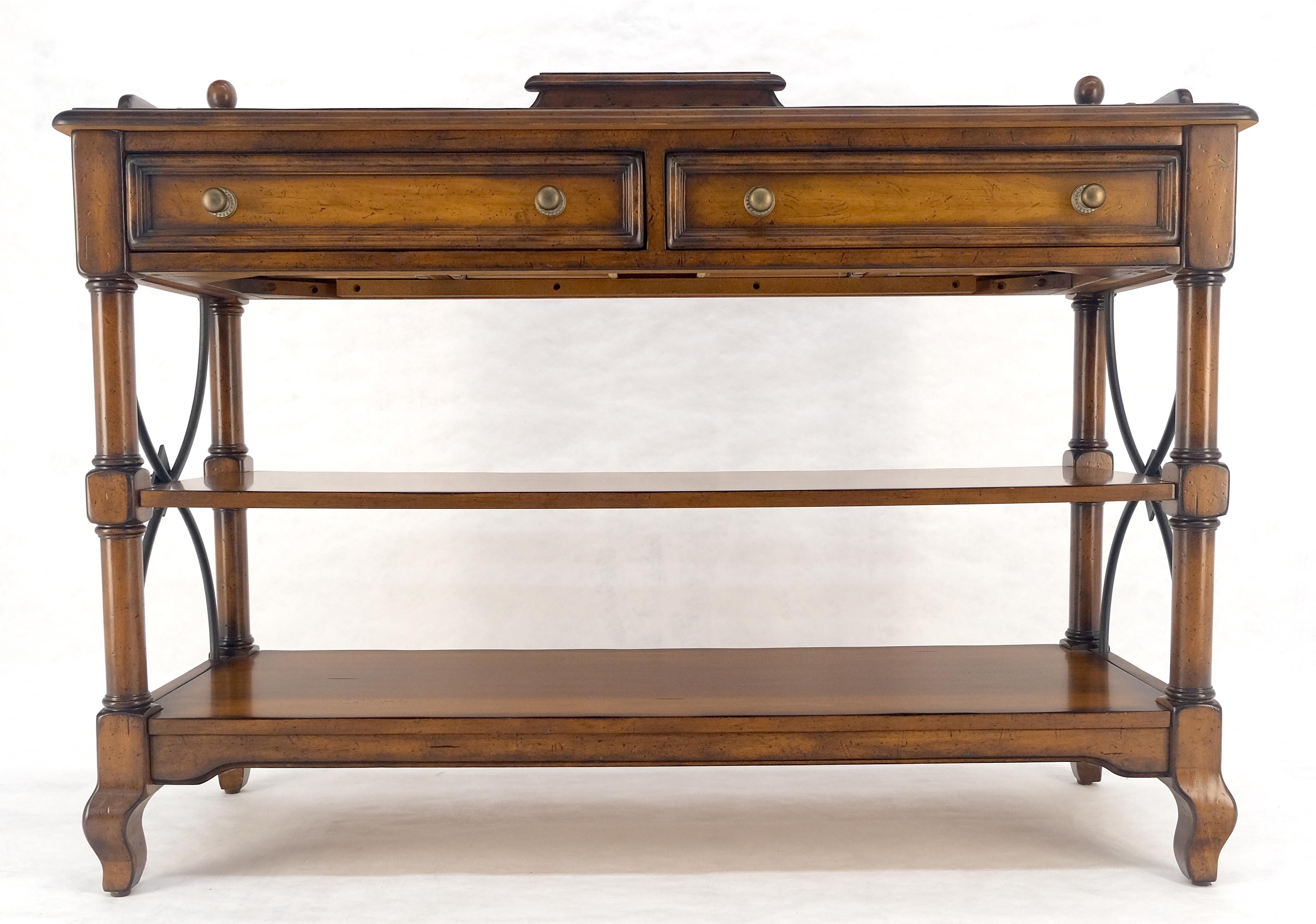 Legno di alberi da frutto Liz Coloni spagnola 2 cassetti 3 livelli credenza in legno di frutta server MINT in vendita