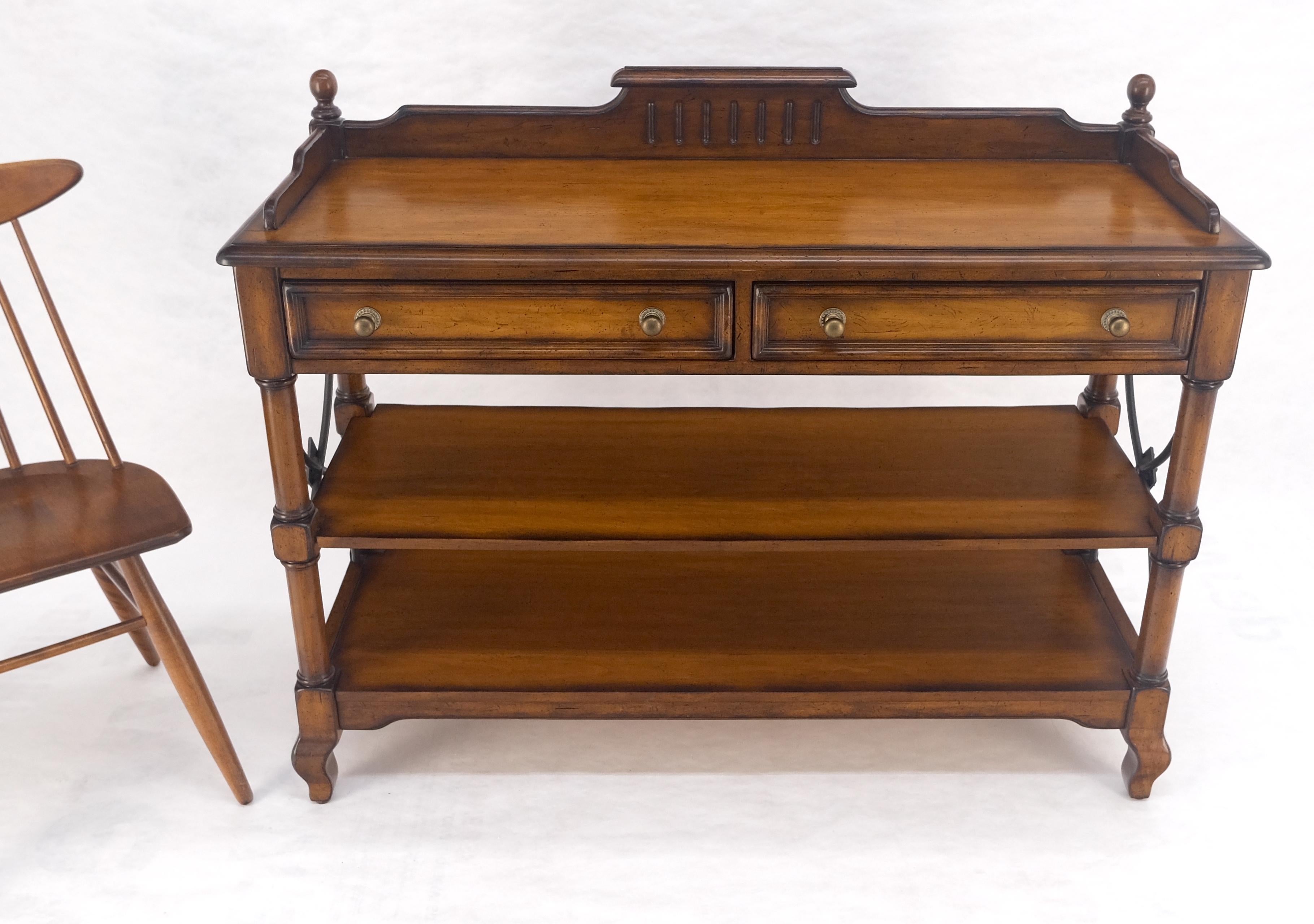 Liz Coloni spagnola 2 cassetti 3 livelli credenza in legno di frutta server MINT in vendita 2