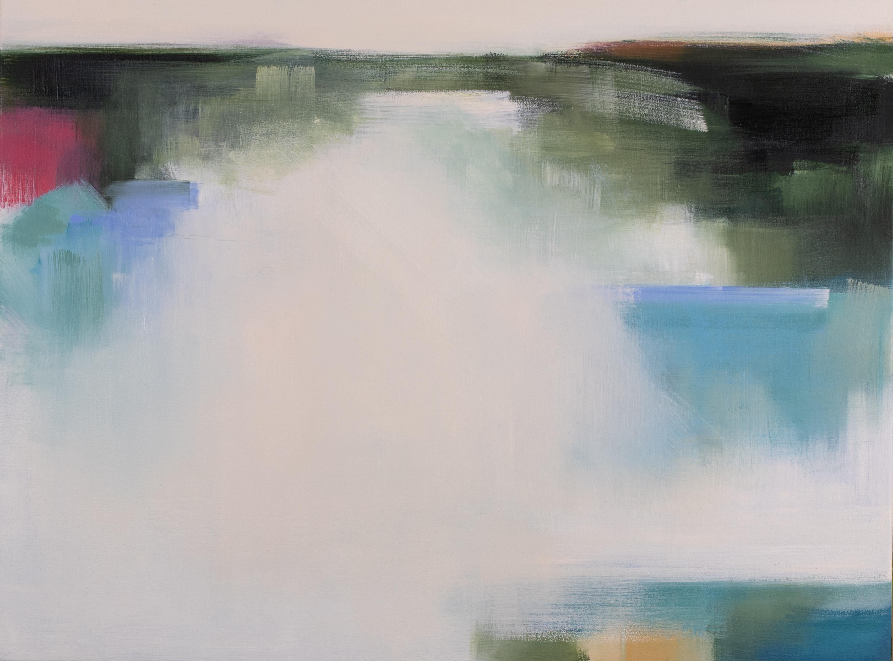 Liz Dexheimer Abstract Painting – Coastal Series Gelb