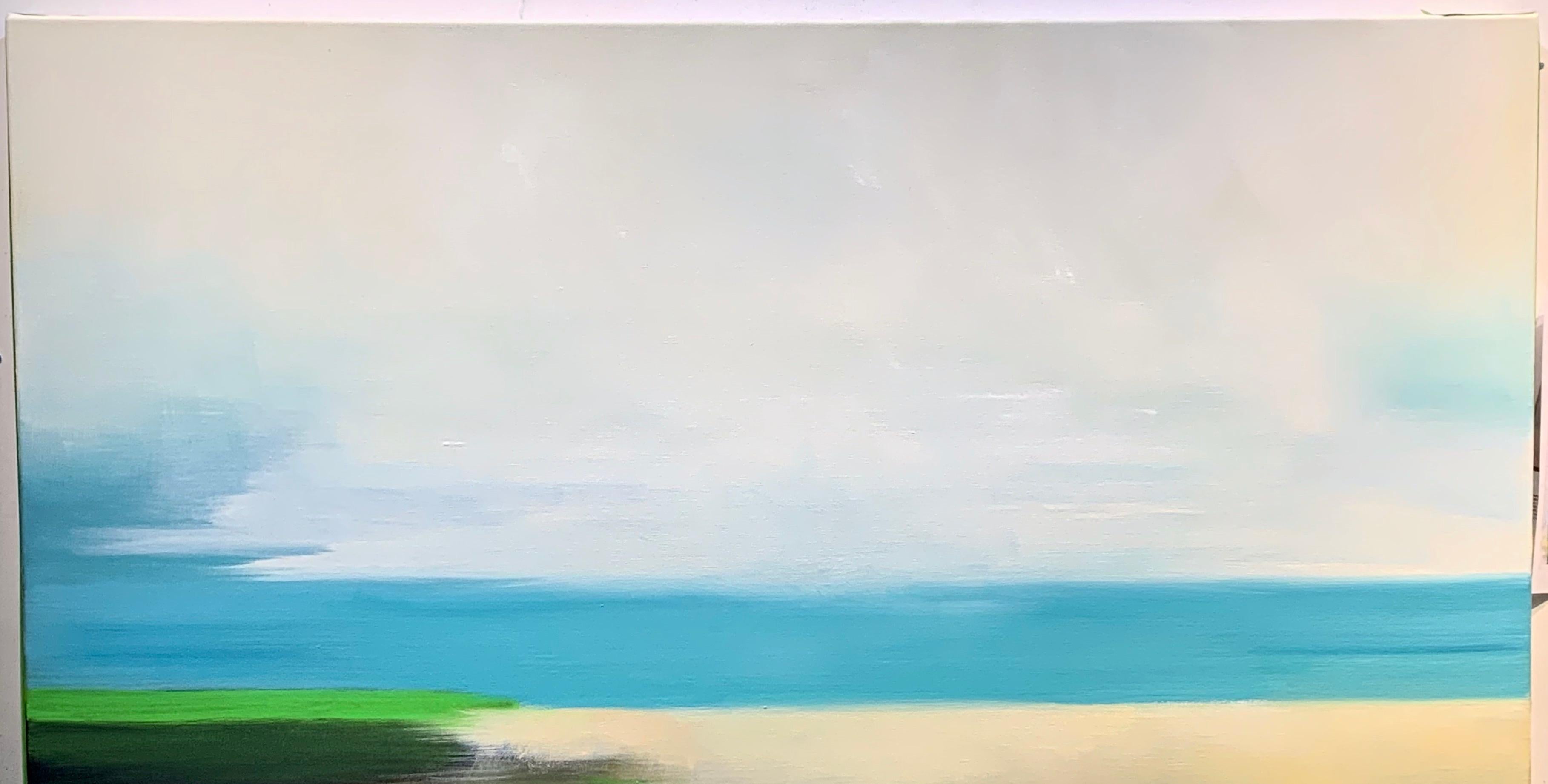 Domain Interchange Beach III - Contemporary Painting by Liz Dexheimer