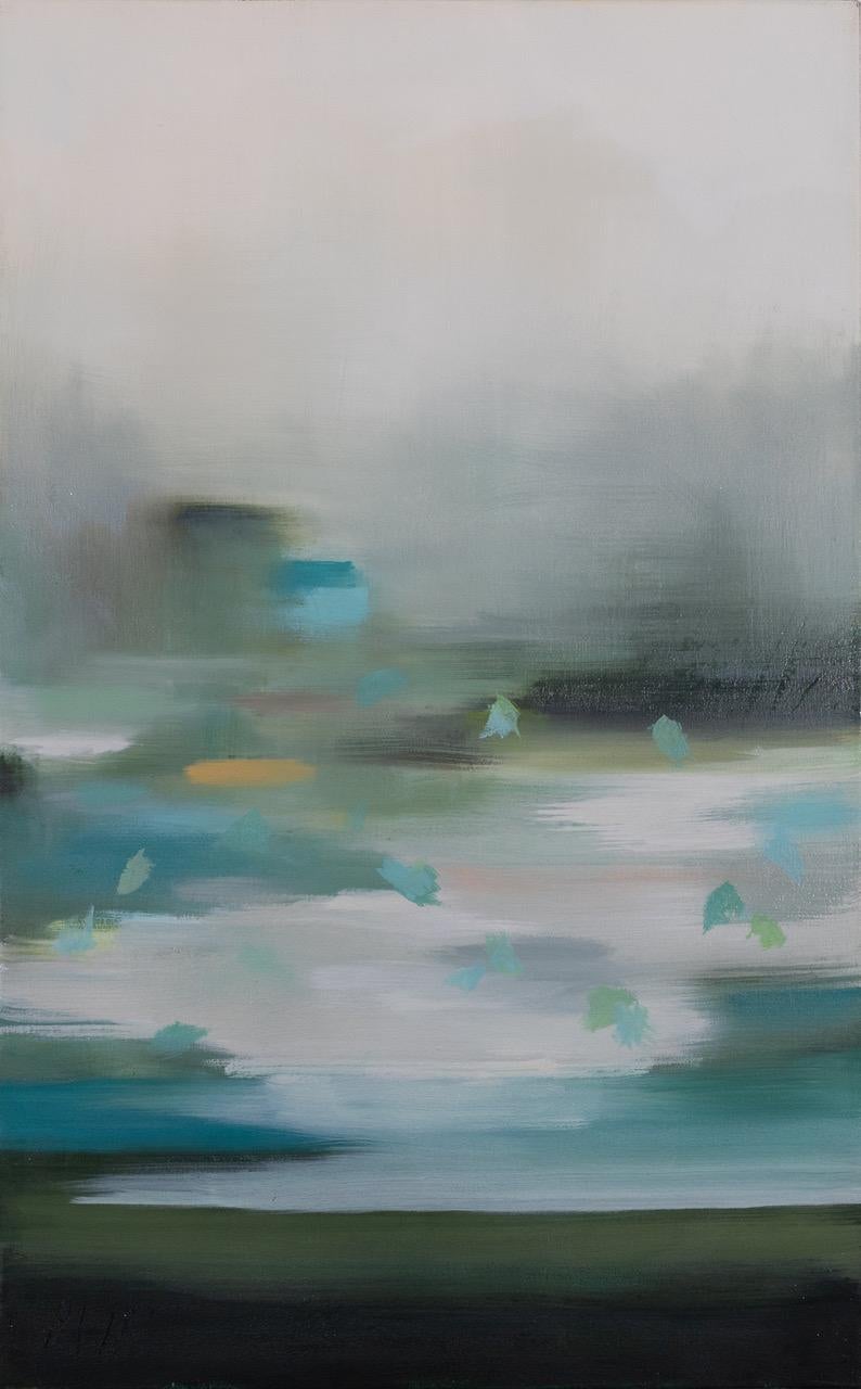 Più lontano I, II, III - Landscape Painting Grigio di Liz Dexheimer