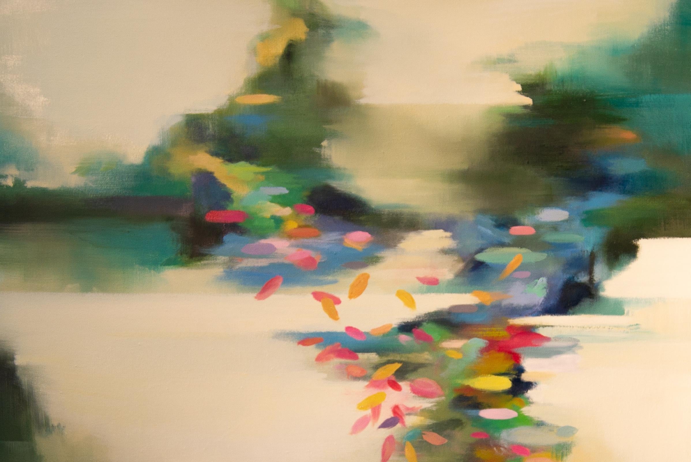 Meditation Series Burst - Abstract Painting by Liz Dexheimer