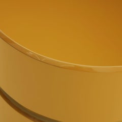 Liz End Table 5096 - Yellow Lacquered Fiberglass