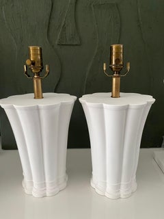 Liz Marsh Designs Pair of Hand Made Plaster Lamps