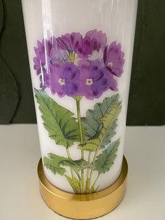 Liz Marsh Designs Purple Primrose Decoupage Lamp