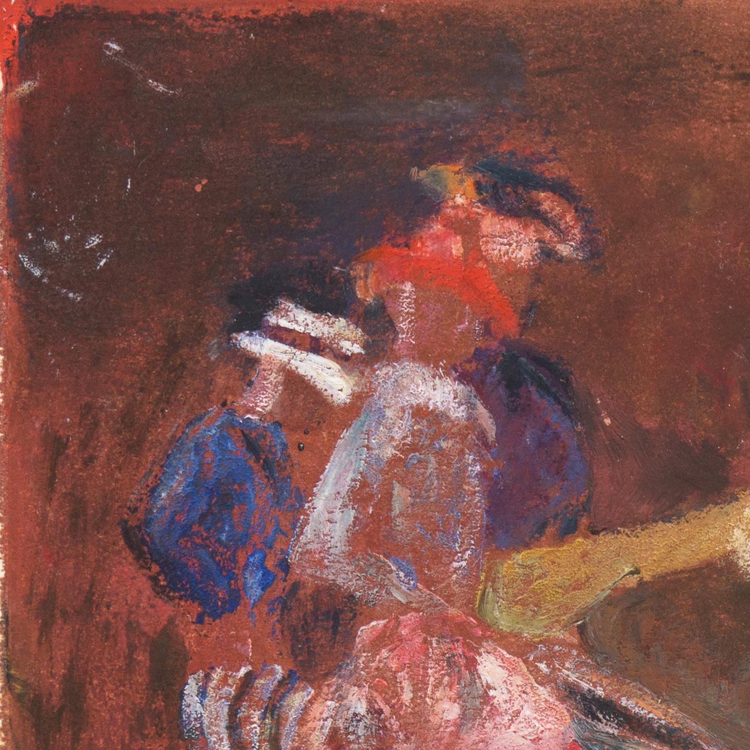 'Commedia Dell'arte Dancers', Bay Area Modernist Figural, SFMOMA, Oakland Museum For Sale 3
