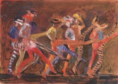 'Commedia Dell'arte Dancers', Bay Area Modernist Figural, SFMOMA, Oakland Museum
