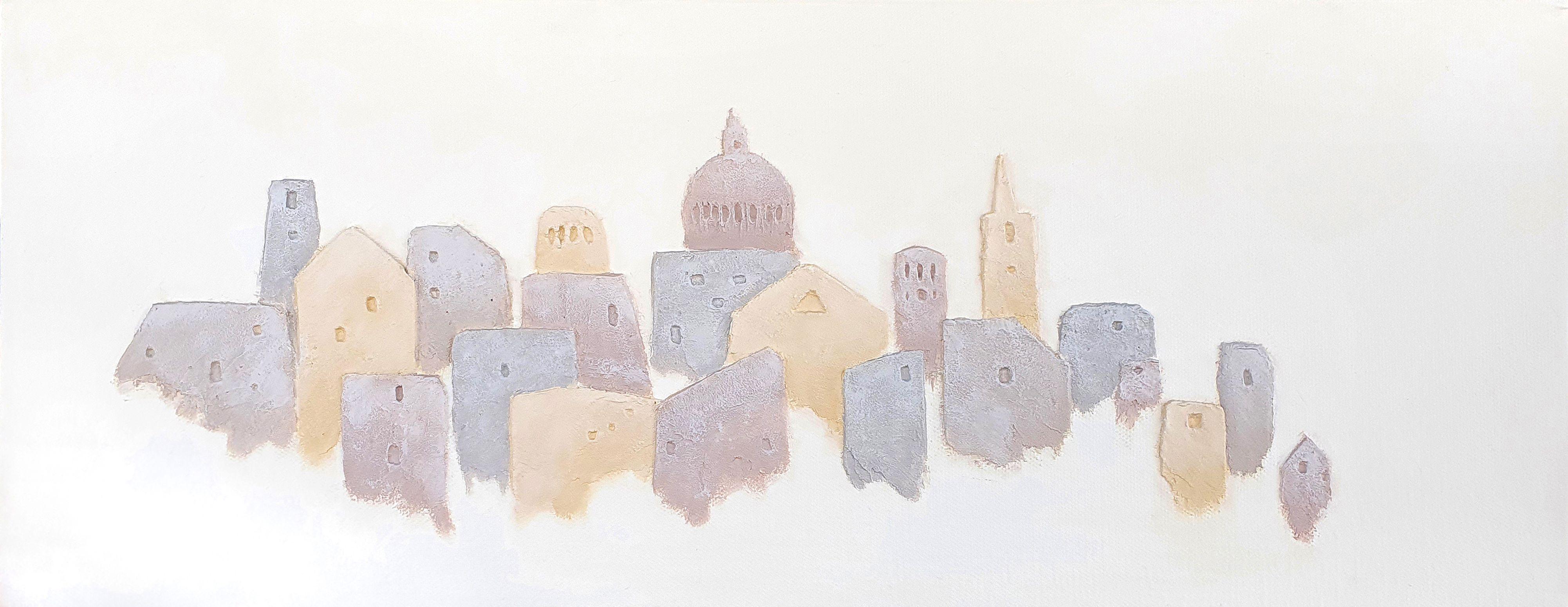 Contempler La Valette, Technique mixte sur toile - Mixed Media Art de Liz McDonough