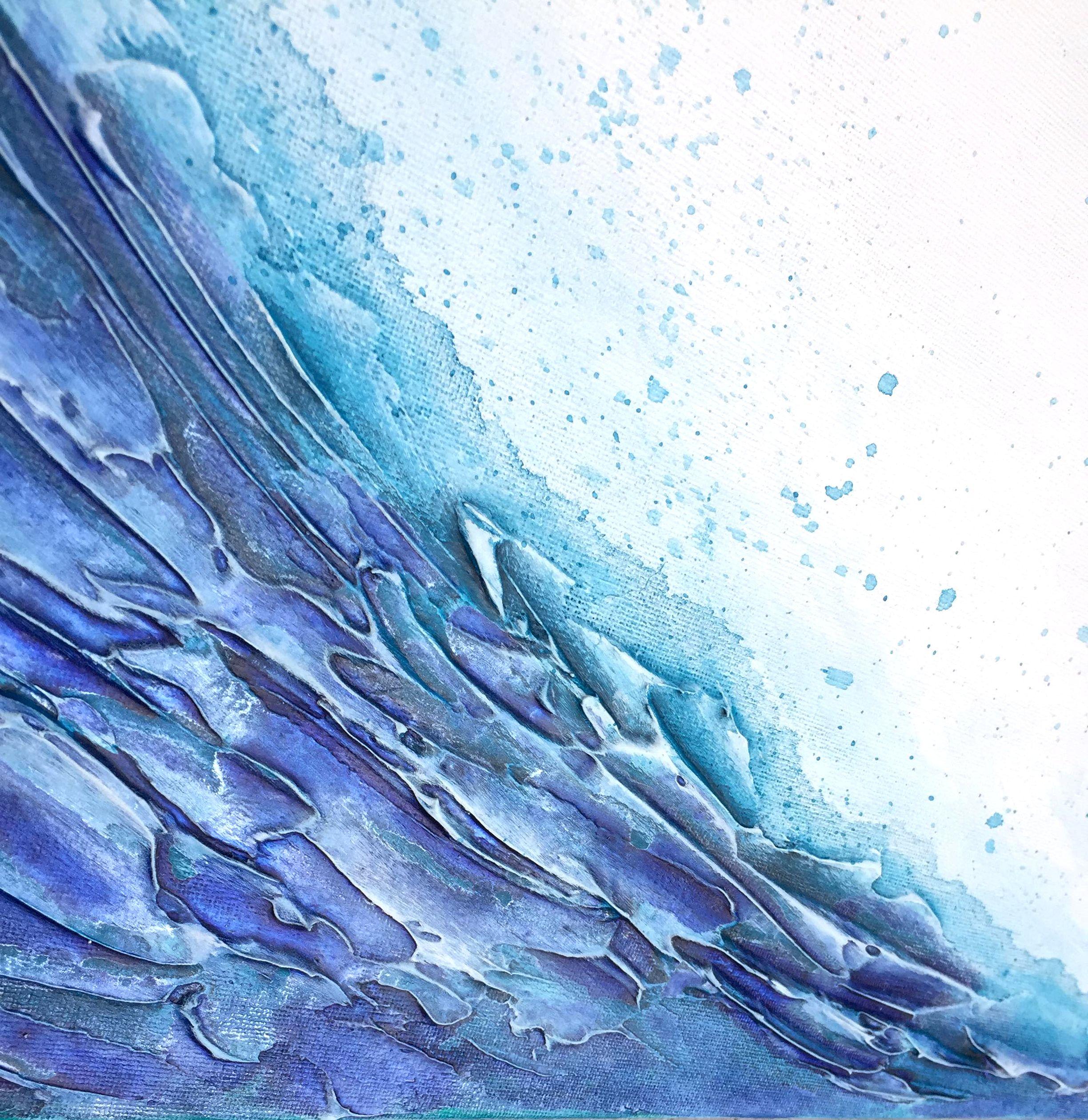 Onde estive n. 1, Pittura, Acrilico su tela - Abstract Painting Grigio di Liz McDonough