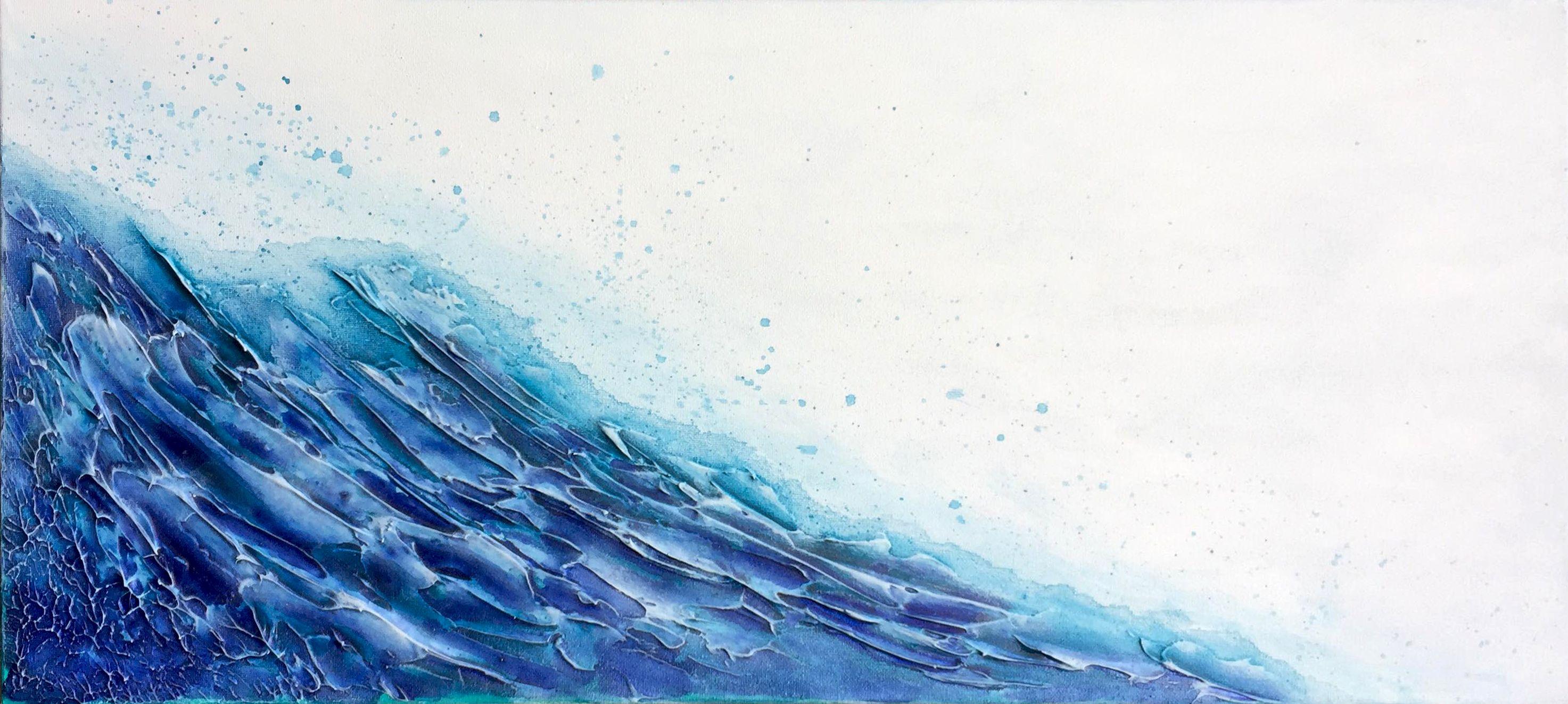 Liz McDonough Abstract Painting - Summer Waves No.1, Painting, Acrylic on Canvas