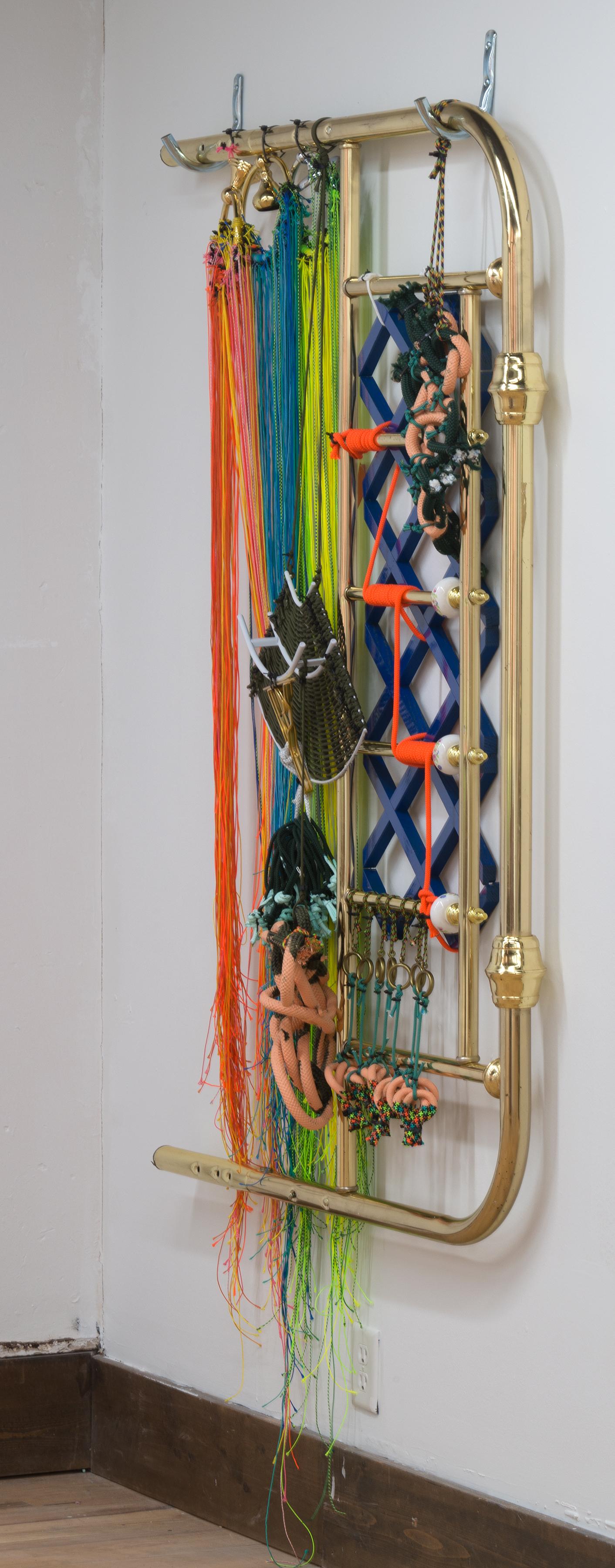 ADORNED OBSOLESCENCE 4 - Sculptural Wall Hanging w/ Found & Repurposed Objects - Sculpture by Liz Miller