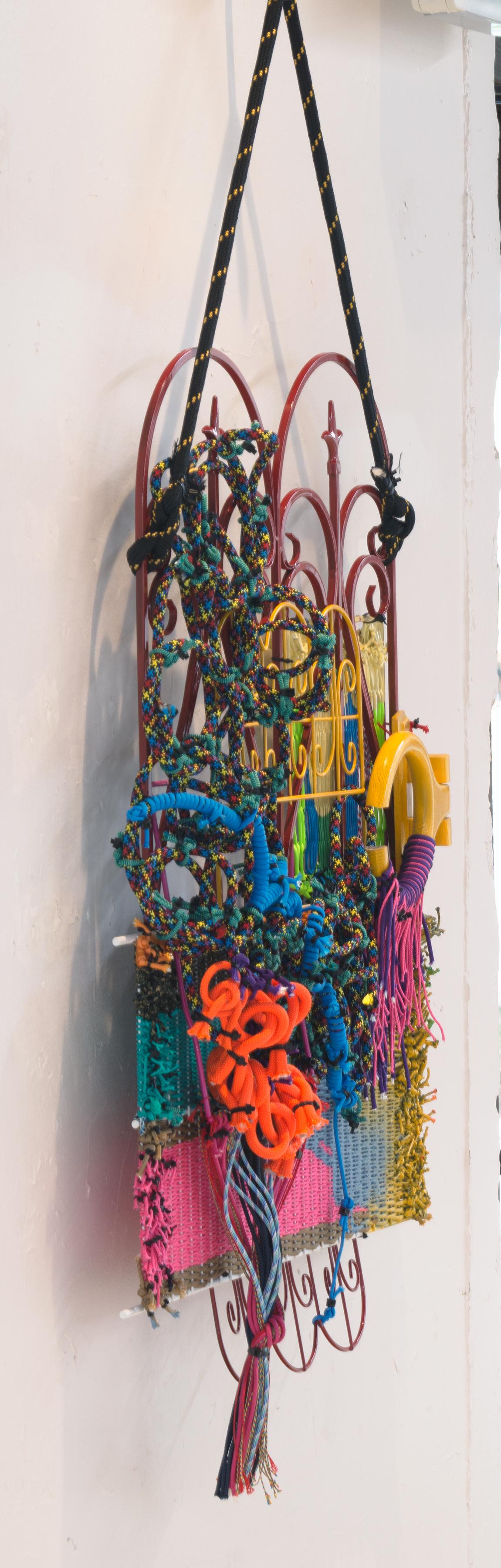 STRUCTURAL POROSITY 02 - Sculptural Wall Hanging w/ Found & Repurposed Objects - Contemporary Sculpture by Liz Miller
