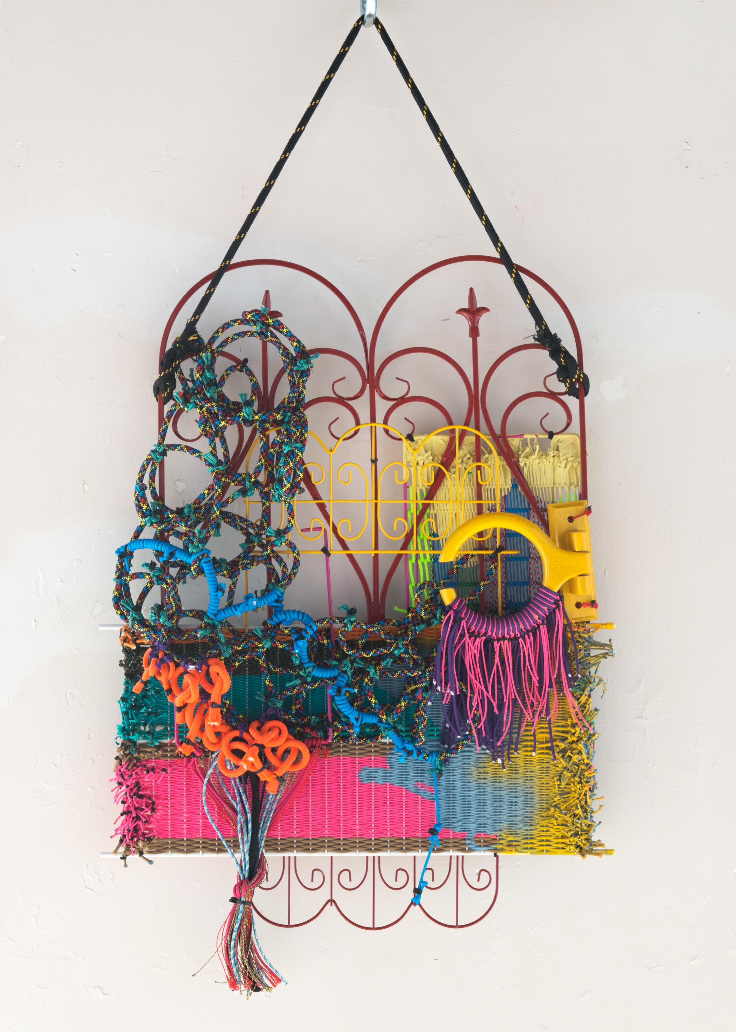 Liz Miller Abstract Sculpture - STRUCTURAL POROSITY 02 - Sculptural Wall Hanging w/ Found & Repurposed Objects