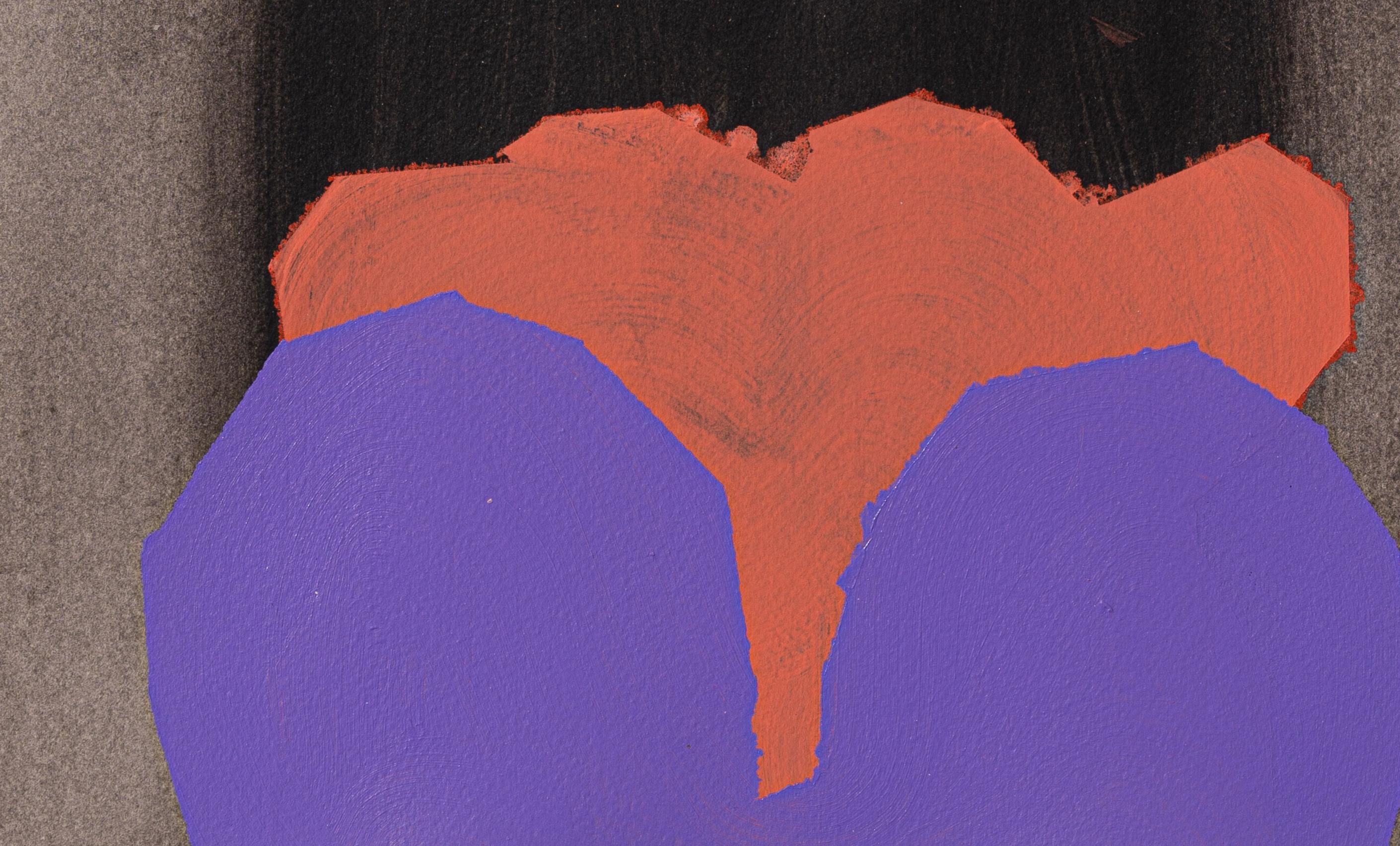 Binge Worthy (abstract, bright colors, dark colors, layers) - Contemporary Painting by Liz Rundorff Smith