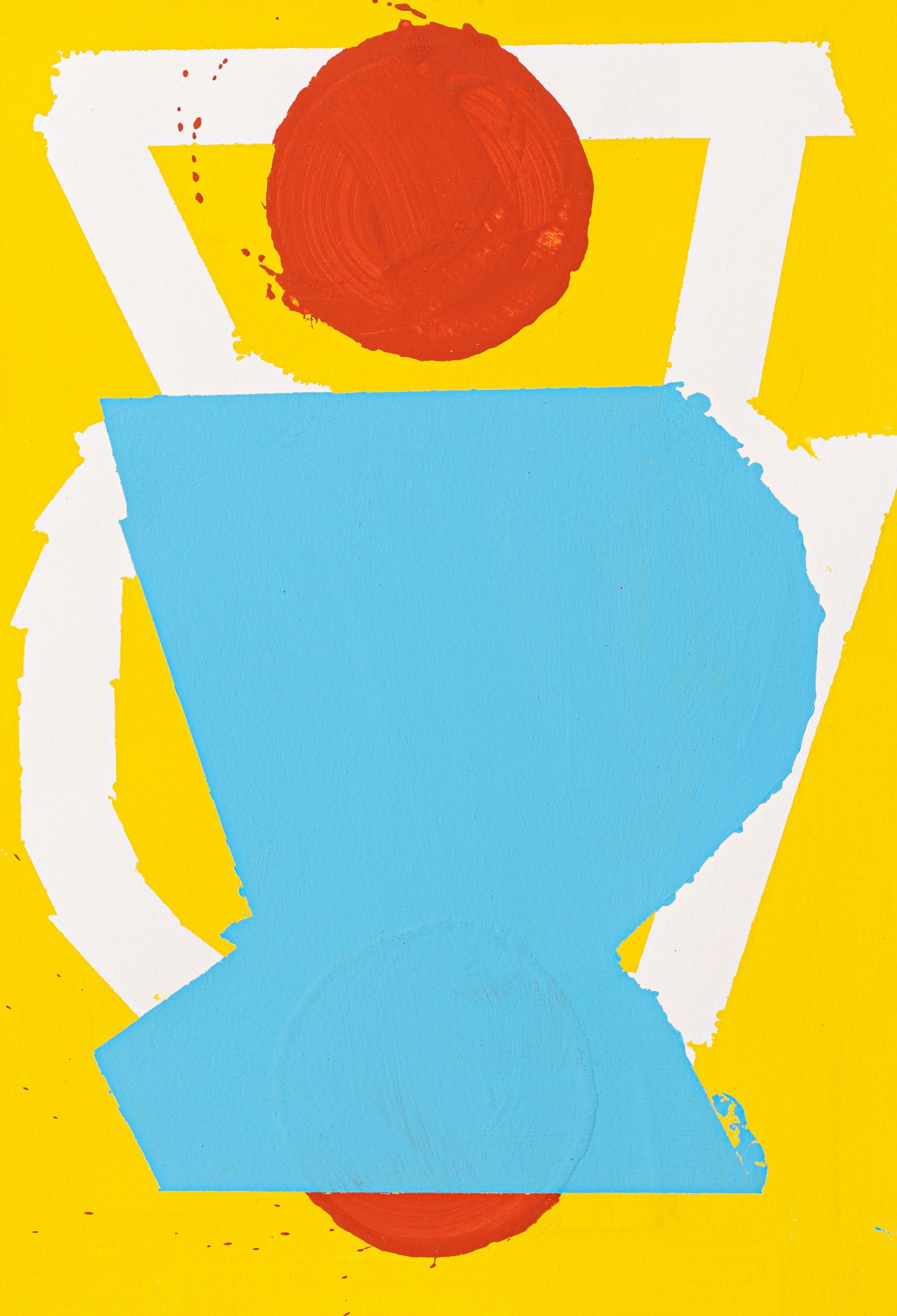 Maggiore (astratto, colori vivaci, giallo, blu, strati)