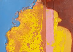 Reliquary (for Gigi) (abstract, bright colors, layers, encaustic, vessel)