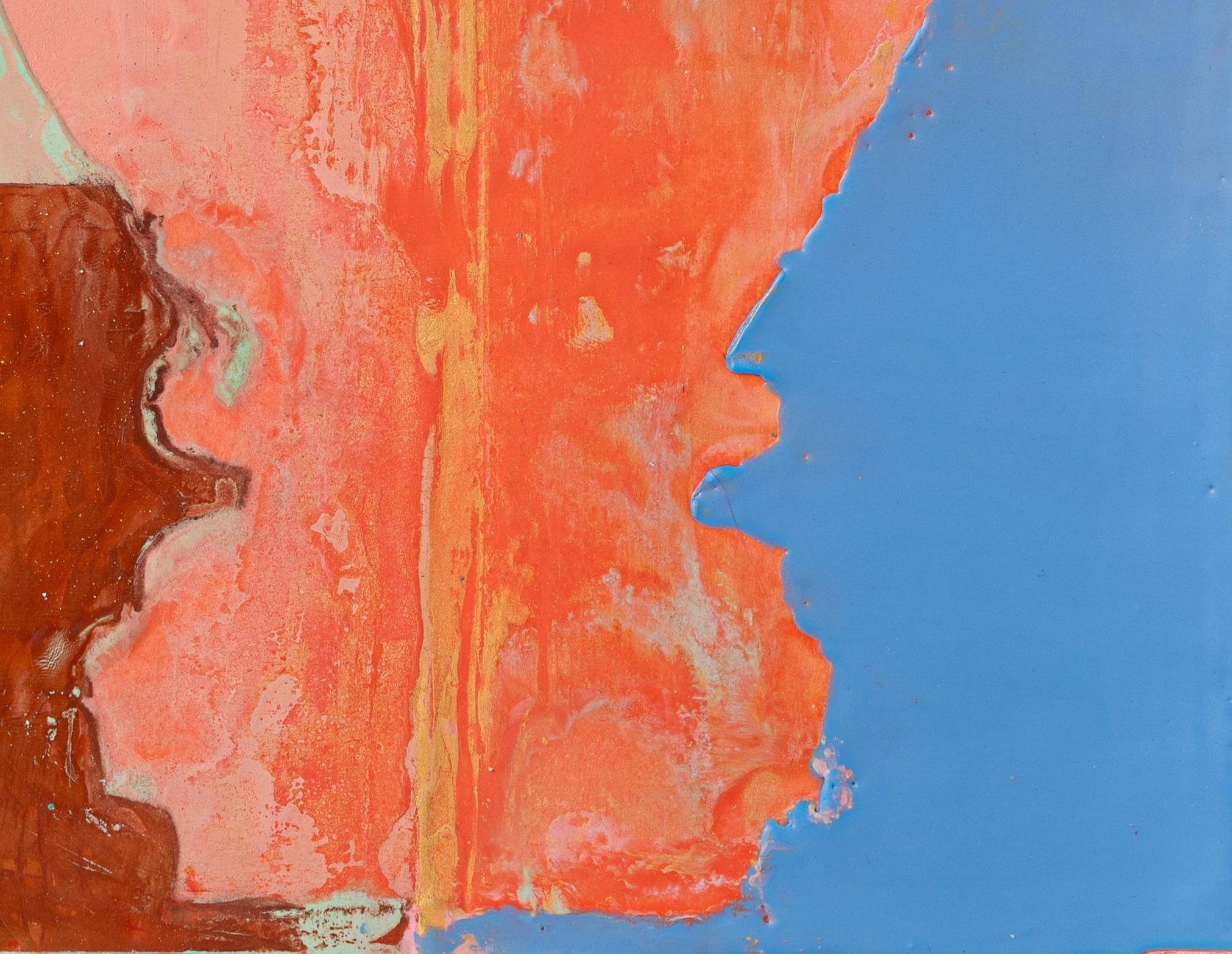 Reliquary (for Winnie) (abstract, bright colors, encaustic, vessel, layers) - Contemporary Painting by Liz Rundorff Smith