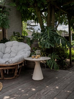 Liz Tables Boho Style Concrete Terrazzo Outdoor Side Table