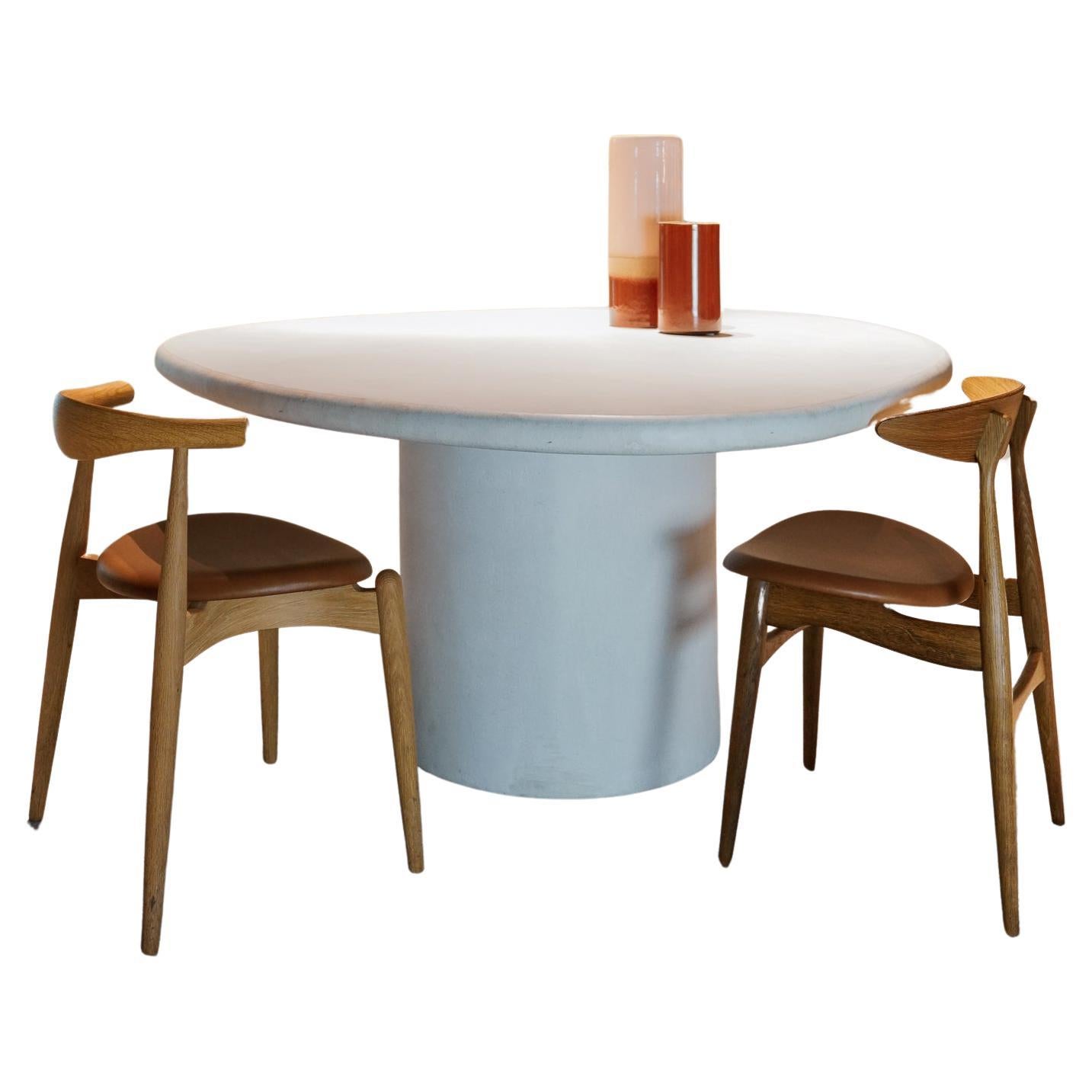 Liz Tables Boulder Shape Dining Table Natural Plaster in Mortex For Sale