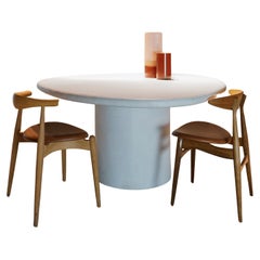 Liz Tables Mesa de Comedor con Forma de Boulder Yeso Natural en Mortex