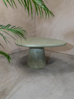 Liz Tables Green Boulder Shape Terrazzo Dining Table