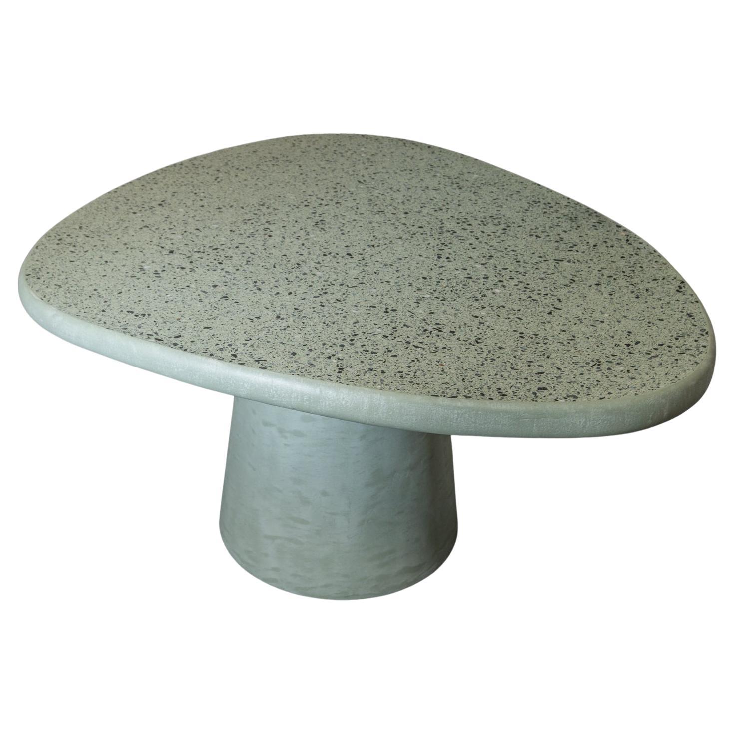 Liz Tables Green Boulder Shape Terrazzo Dining Table  For Sale