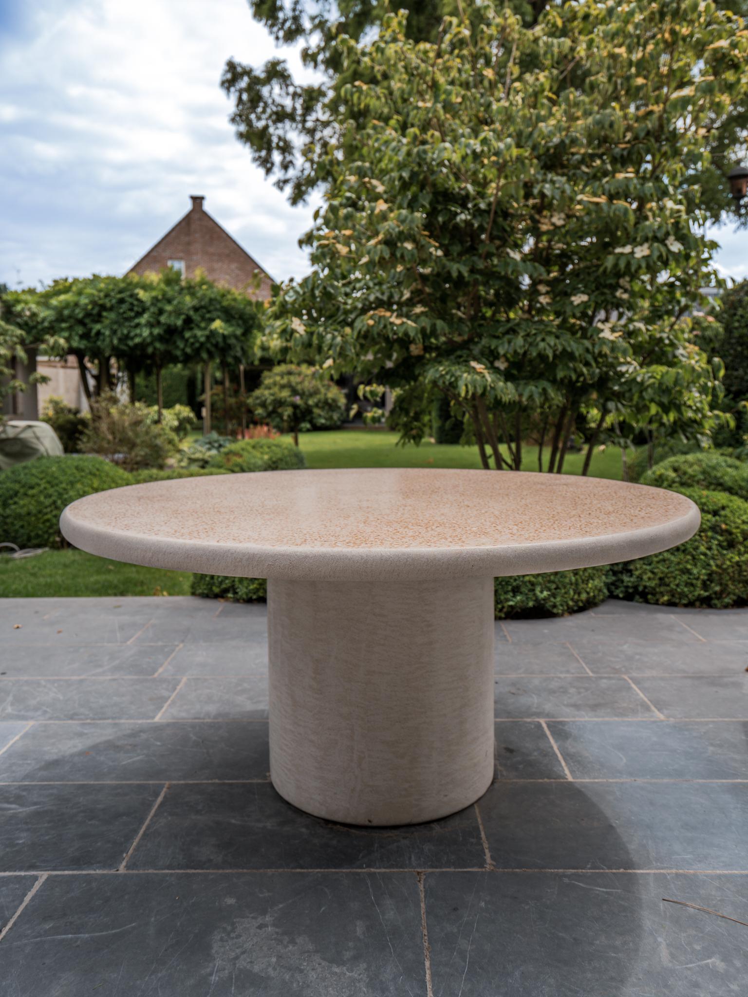 Contemporary Liz Tables Outdoor Terrazzo in Terracotta Stones For Sale