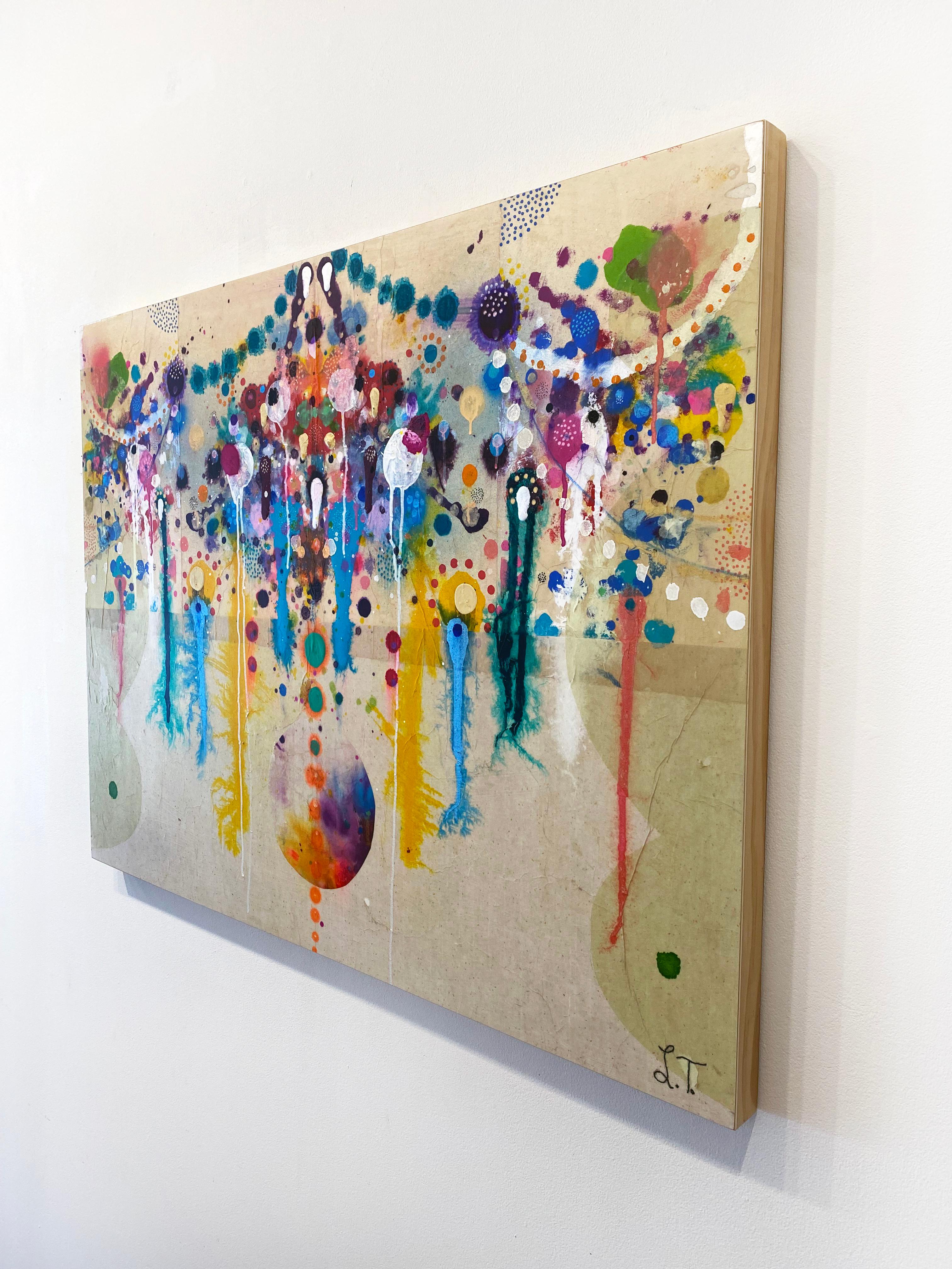 Abstract, Colorful Mixed Media Painting by Liz Tran, 'Mirror 45' For Sale 2