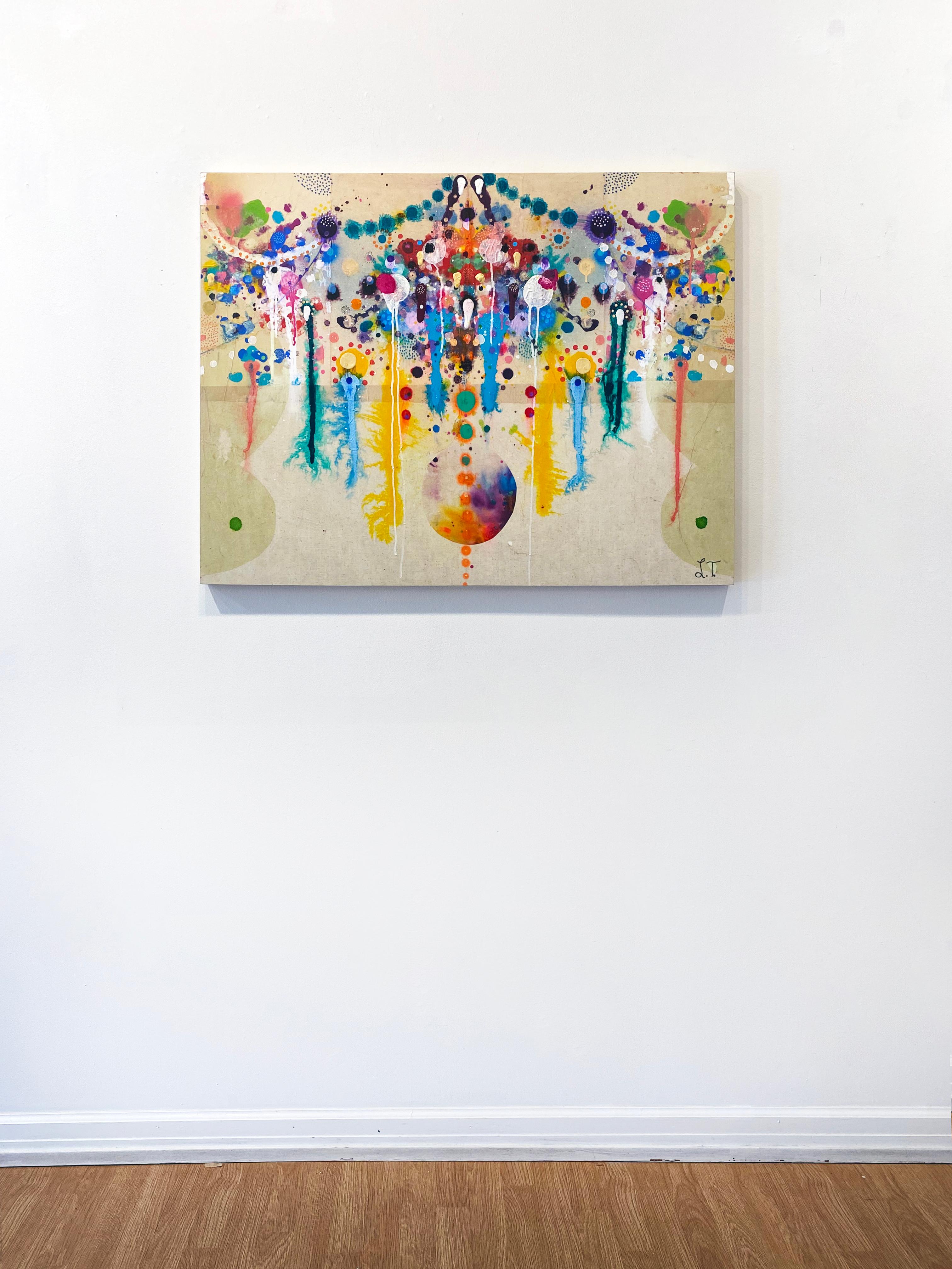 Abstract, Colorful Mixed Media Painting by Liz Tran, 'Mirror 45' For Sale 3