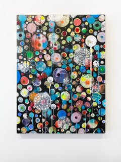 Abstrait:: coloré Mixed Media Peinture de Liz Tran "Perseid I"