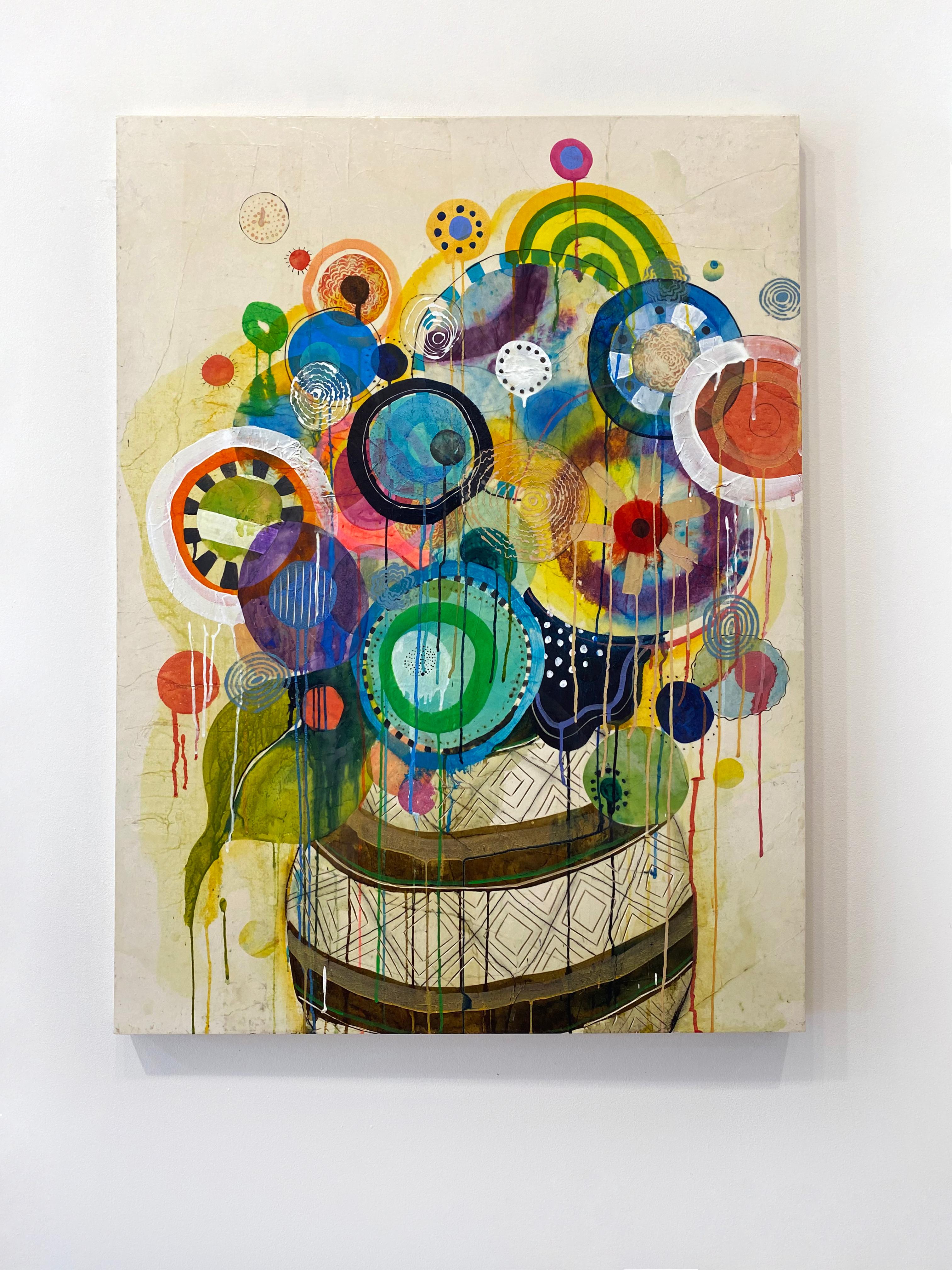 Abstraktes, farbenfrohes Gemälde von Liz Tran „Bouquet Ten“ im Angebot 1