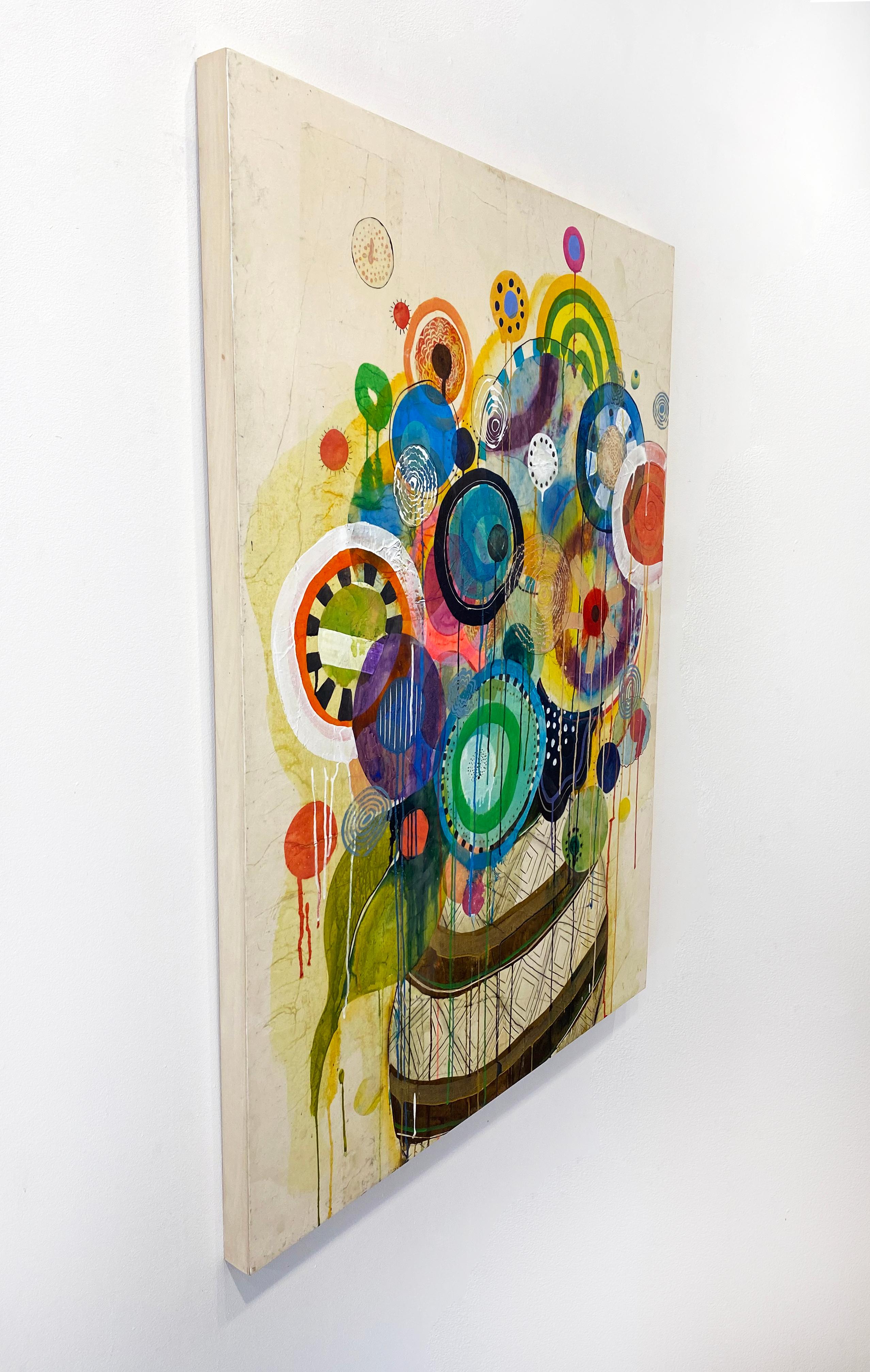 Peinture abstraite et colorée de Liz Tran « Bouquet Ten » en vente 2