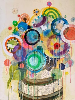 Abstract, Colorful Painting by Liz Tran 'Bouquet Ten'