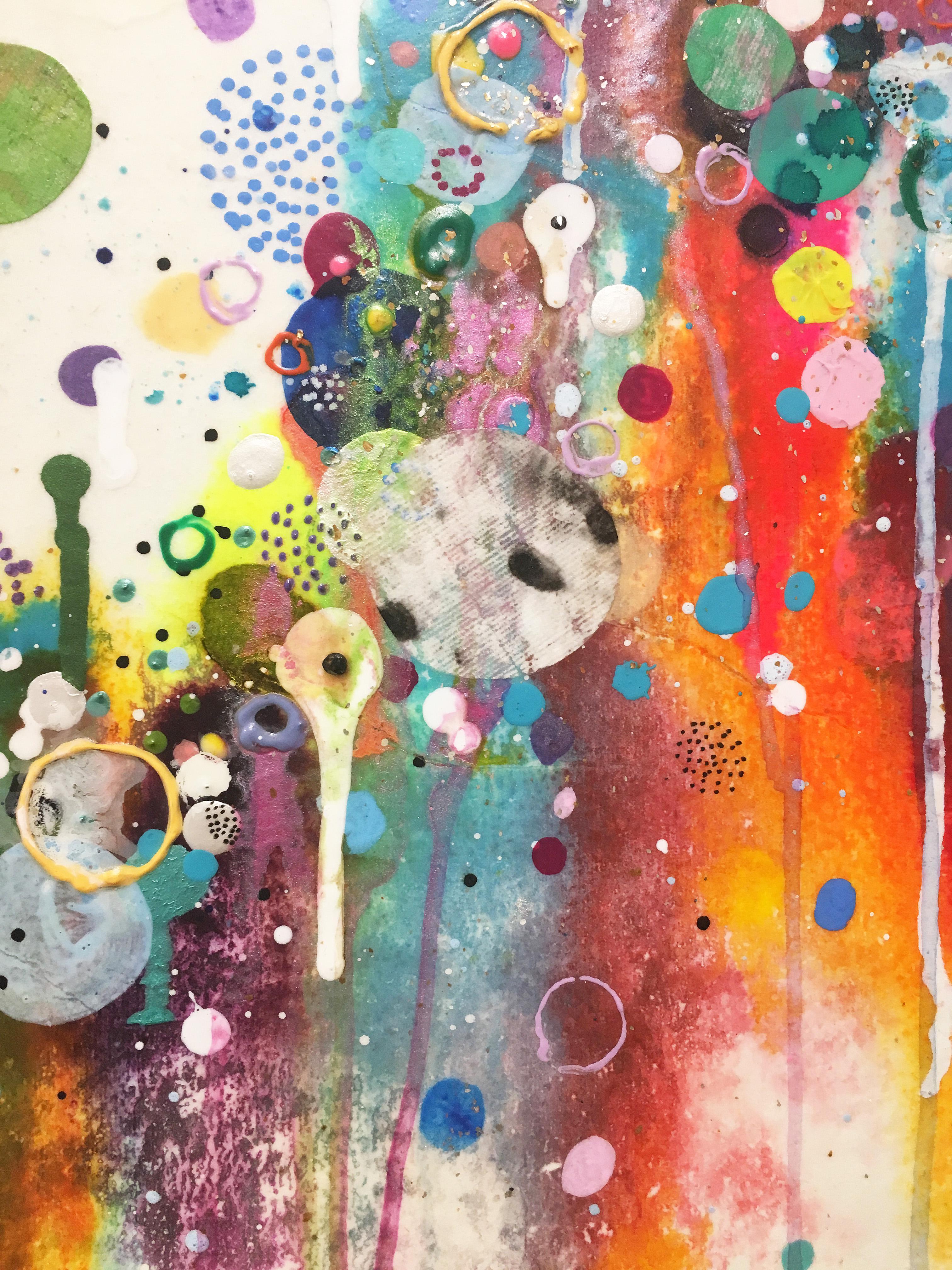 Colorful, Abstract painting, Liz Tran, Go Baby Go 2