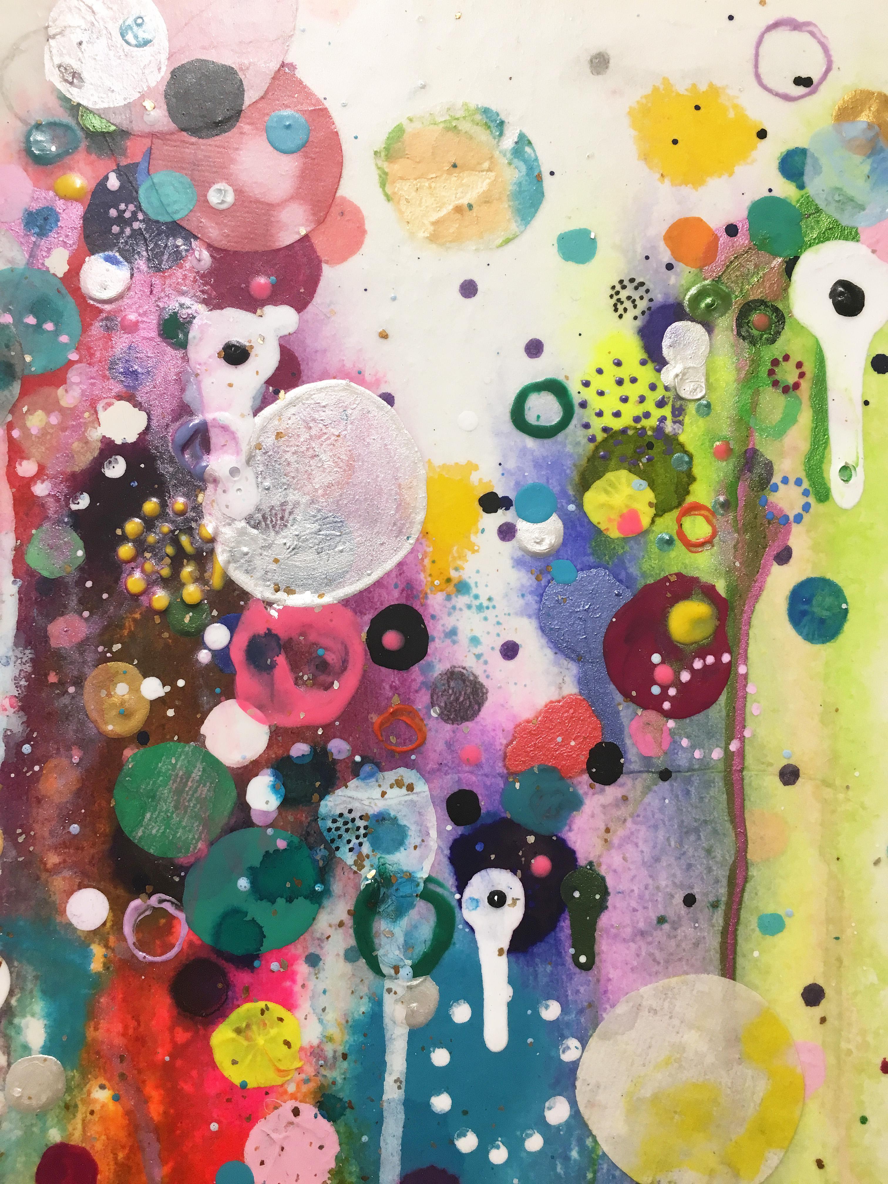 Colorful, Abstract painting, Liz Tran, Go Baby Go 3