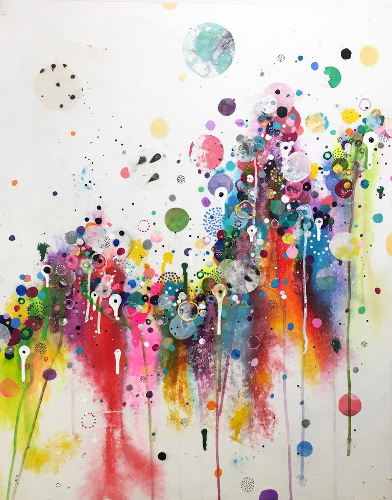 Liz Tran Colorful Abstract Painting Liz Tran Go Baby Go For