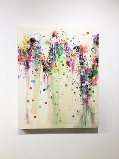 Peinture colorée abstraite:: Liz Tran:: processus de carte du cœur