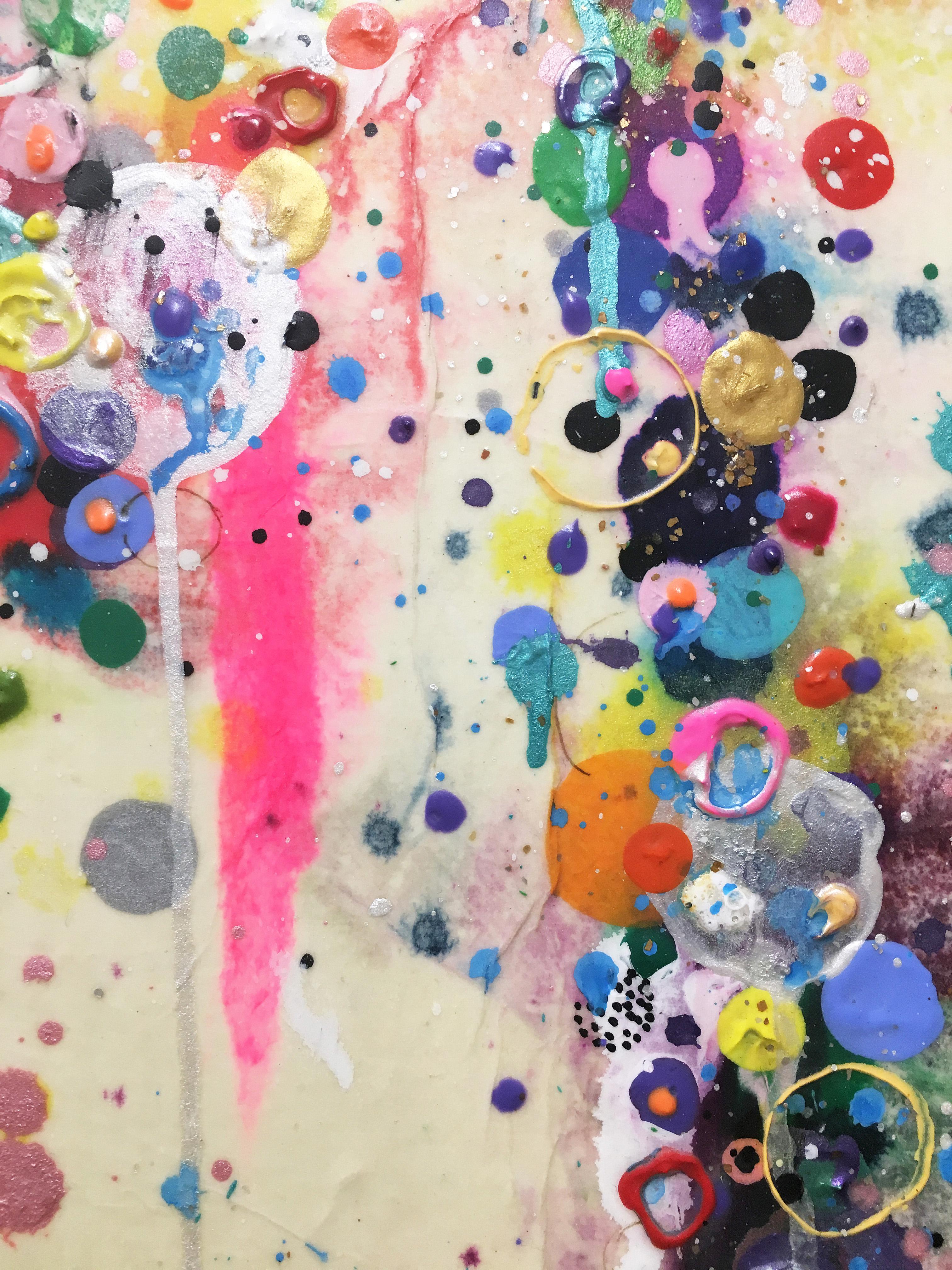 Colorful, Abstract painting, Liz Tran, Heart Map Process 2