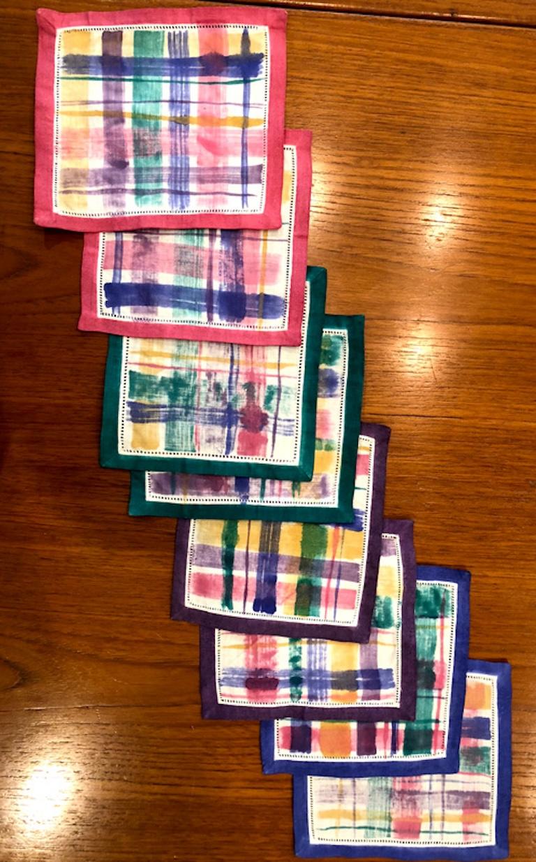 Hand-Painted Liz Wain linens For Sale