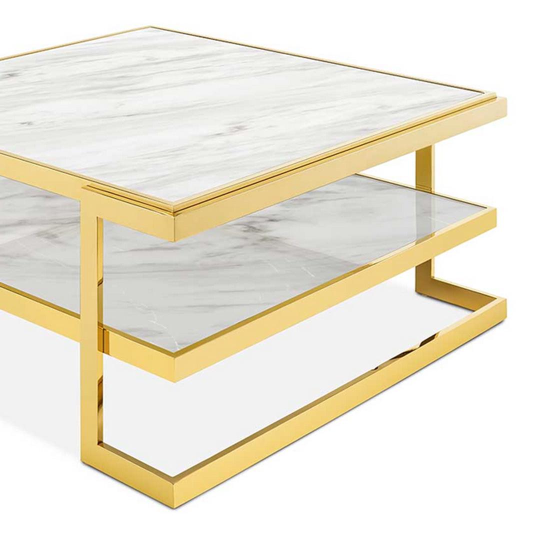 italien Table basse blanche Liz en vente