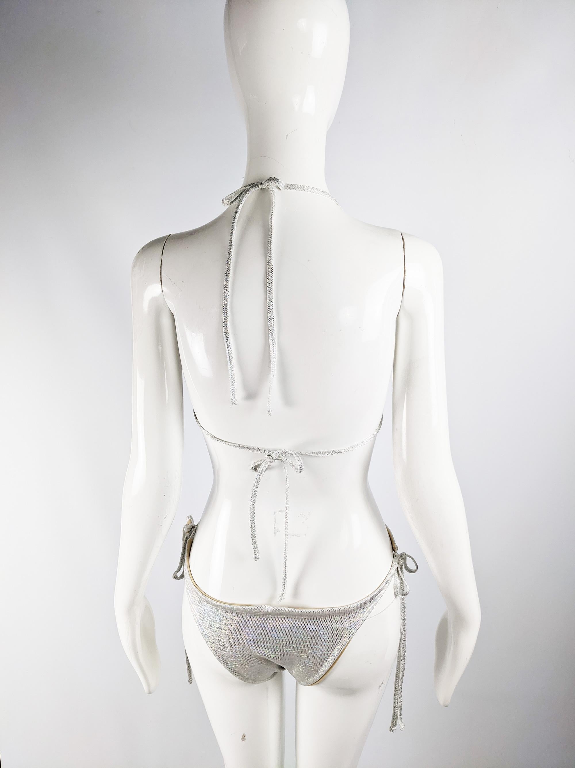Liza Bruce Vintage 1980s Holographic Swimsuit In Excellent Condition In Doncaster, South Yorkshire