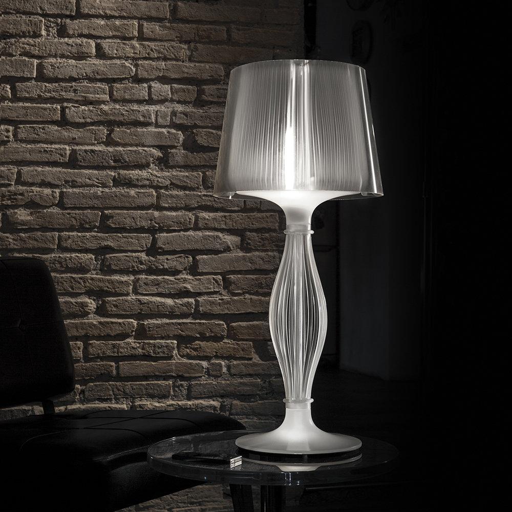 Modern In Stock in Los Angeles, Liza Clear Table Lamp, Made in Italy