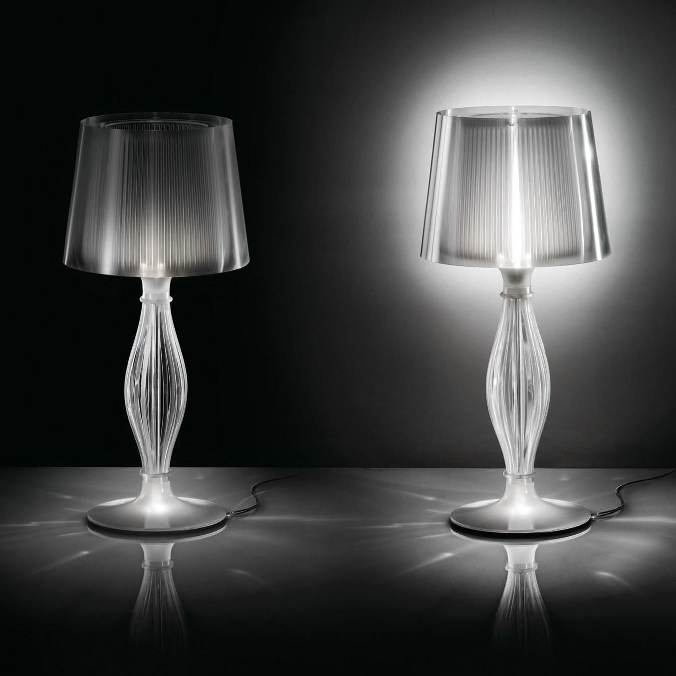 In Stock in Los Angeles, Liza Clear Table Lamp, Made in Italy In New Condition In Beverly Hills, CA