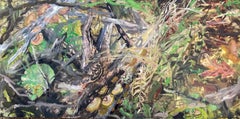 FOREST FLOOR INHABITANTS: OCTOBER - Oil on Yupo Panel Painting of Plant Life