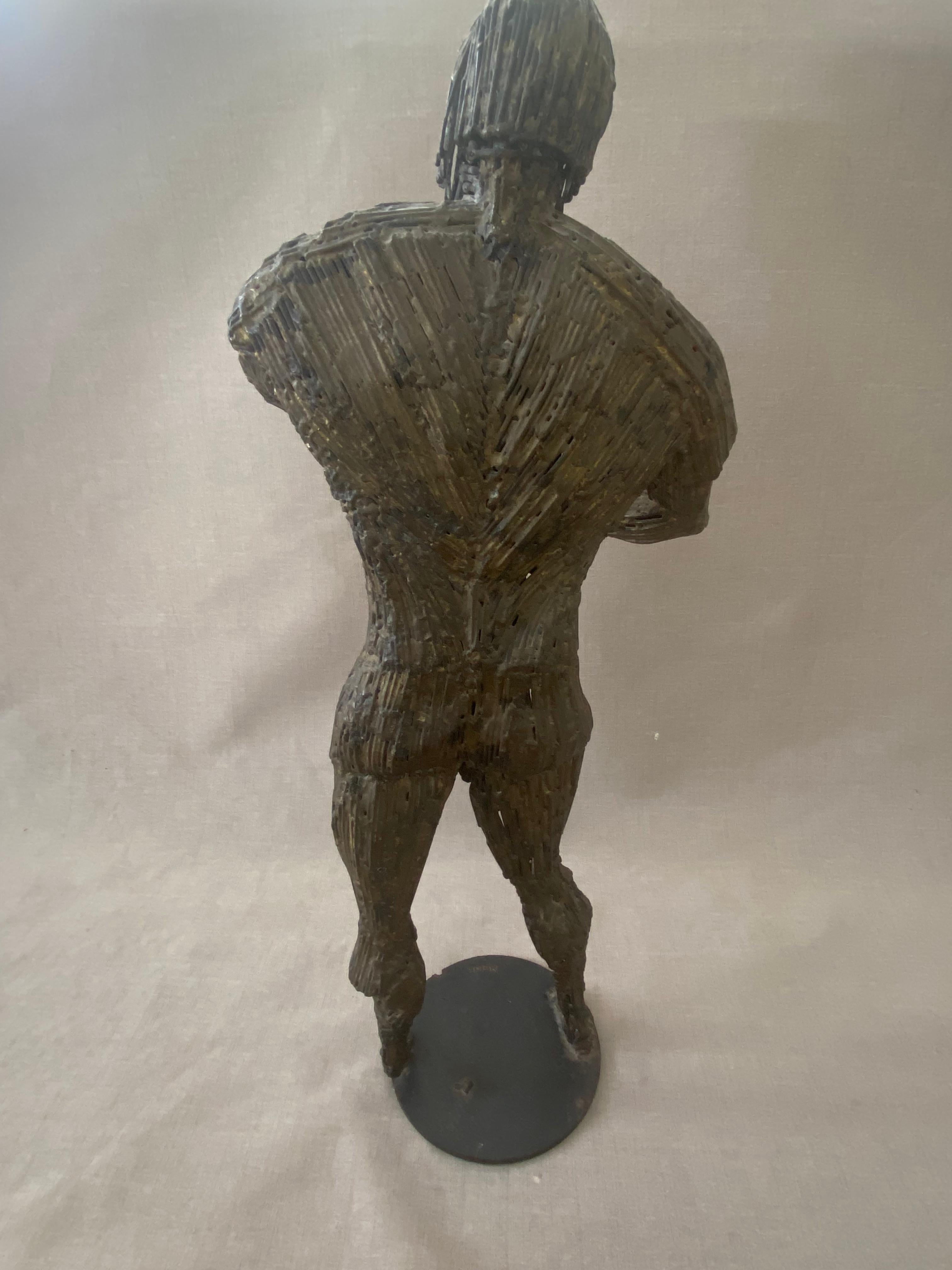 Liza Monk (1906-?) Brutalistische Nagelskulptur des in Kalifornien ansässigen Herkules WPA-Künstlers (Metall) im Angebot