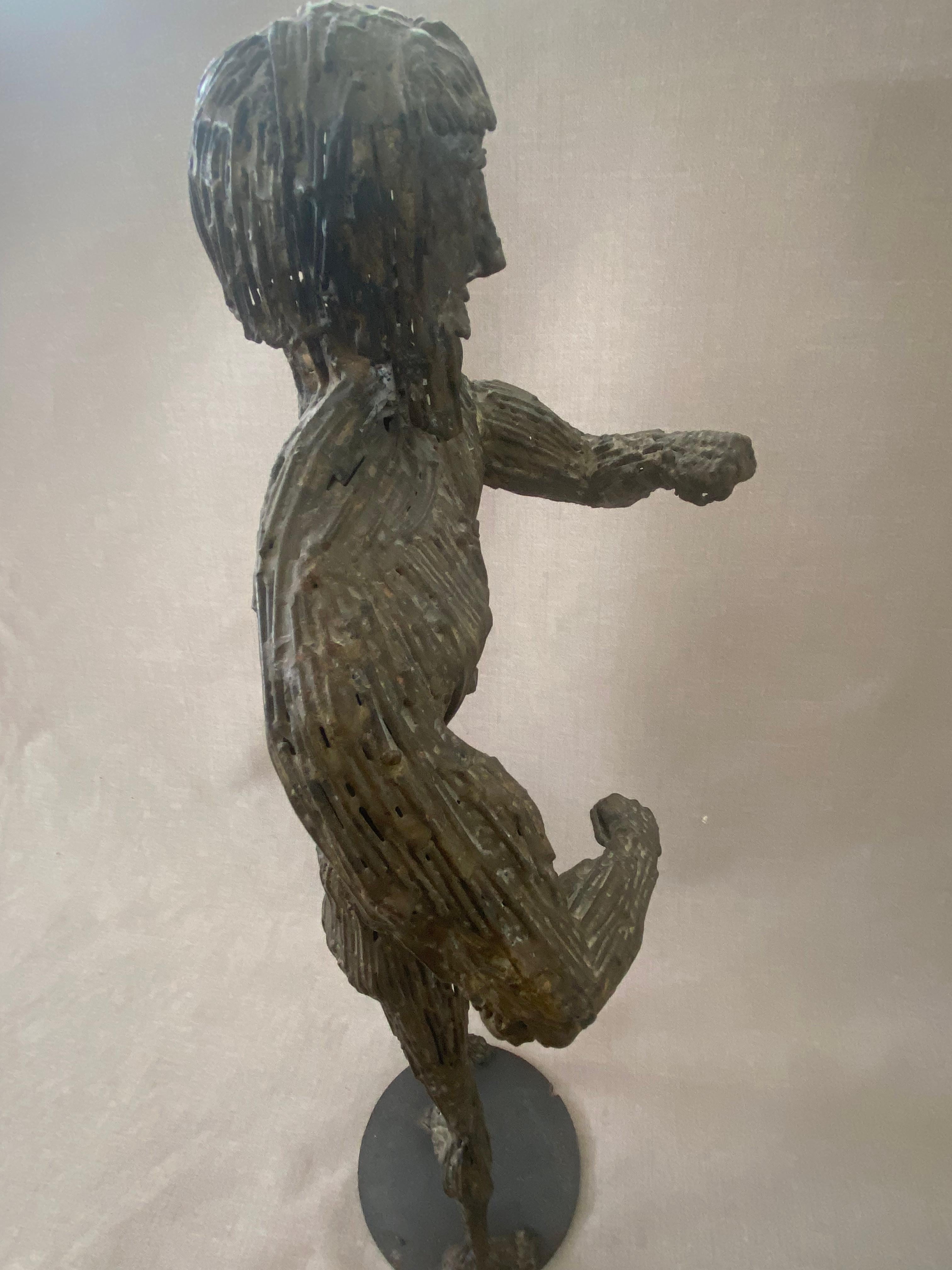 Liza Monk (1906-?) Brutalistische Nagelskulptur des in Kalifornien ansässigen Herkules WPA-Künstlers im Angebot 1