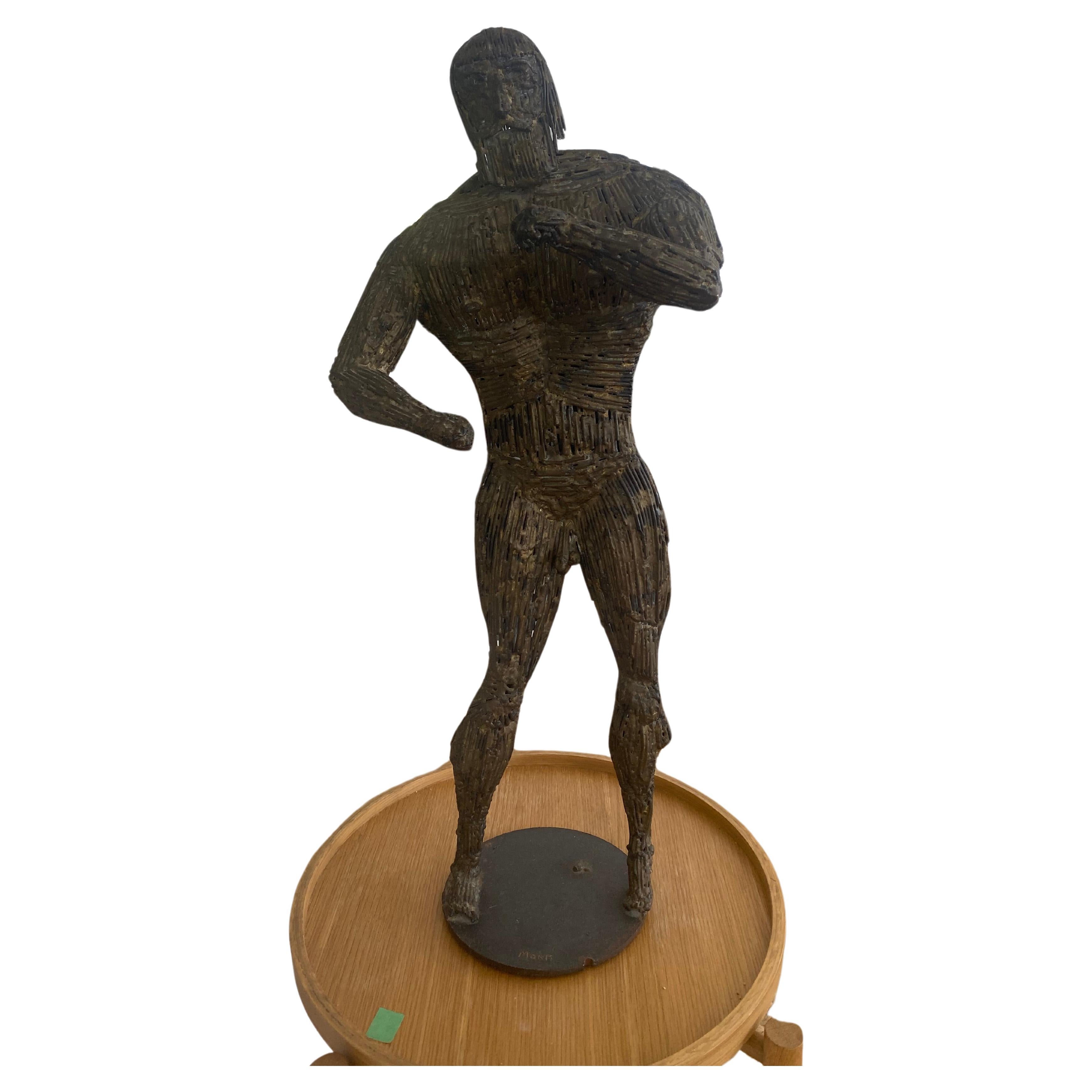 Liza Monk (1906-?) Brutalistische Nagelskulptur des in Kalifornien ansässigen Herkules WPA-Künstlers im Angebot