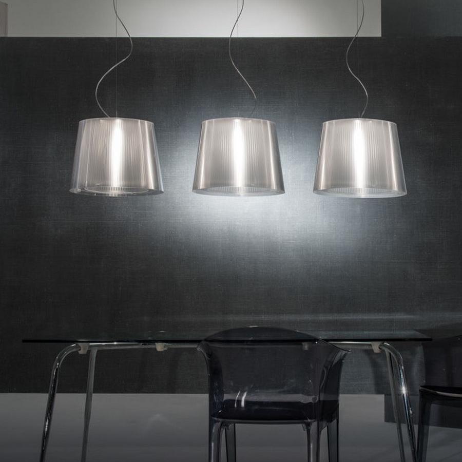 Italian In Stock in Los Angeles, Liza Transparent Suspension Lamp, Made in Italy