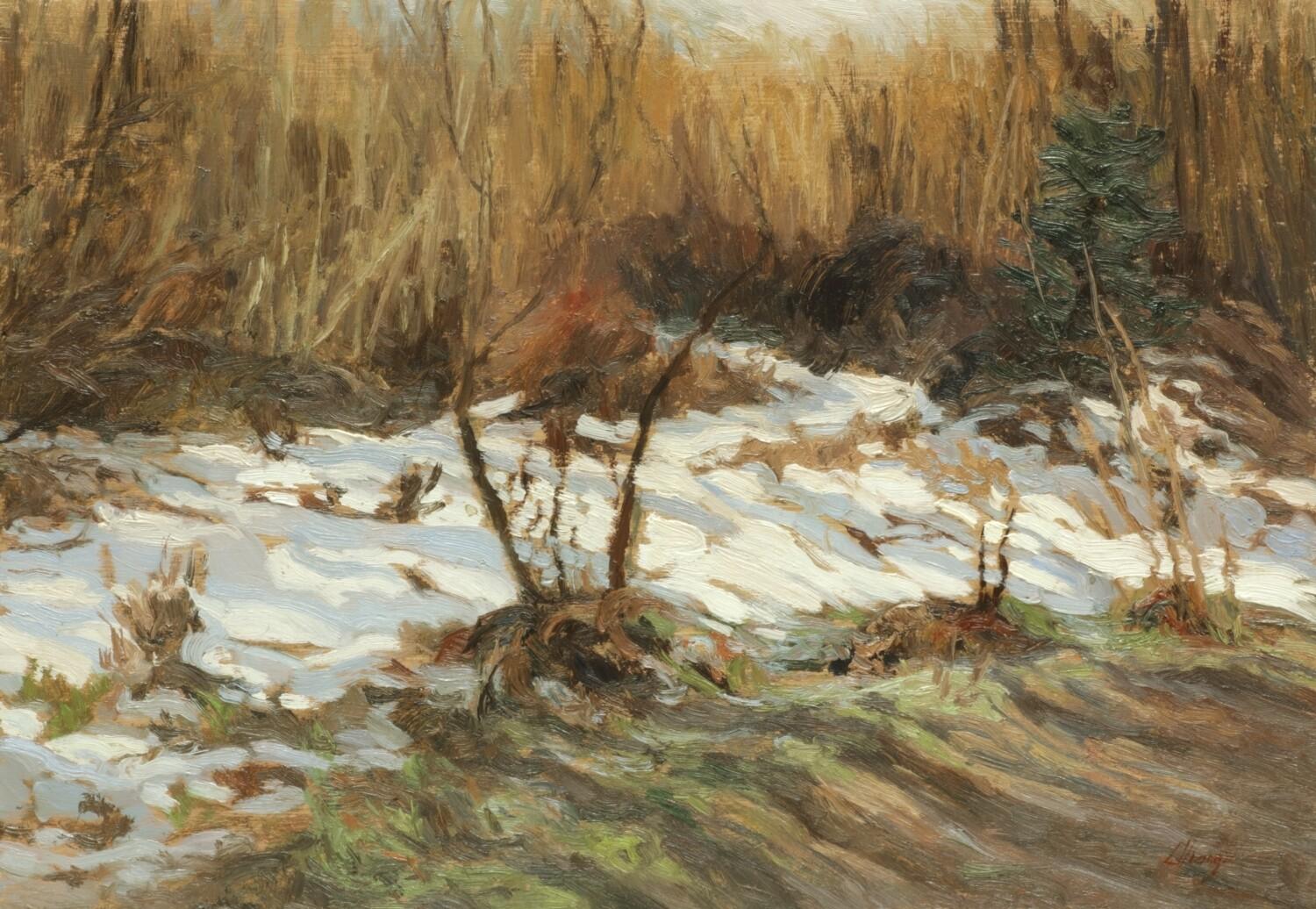 Liza Visagie Landscape Painting - Winters Turn
